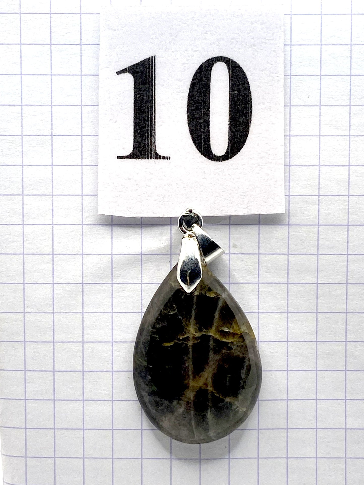 pendentif PIERRE DE LUNE NOIRE