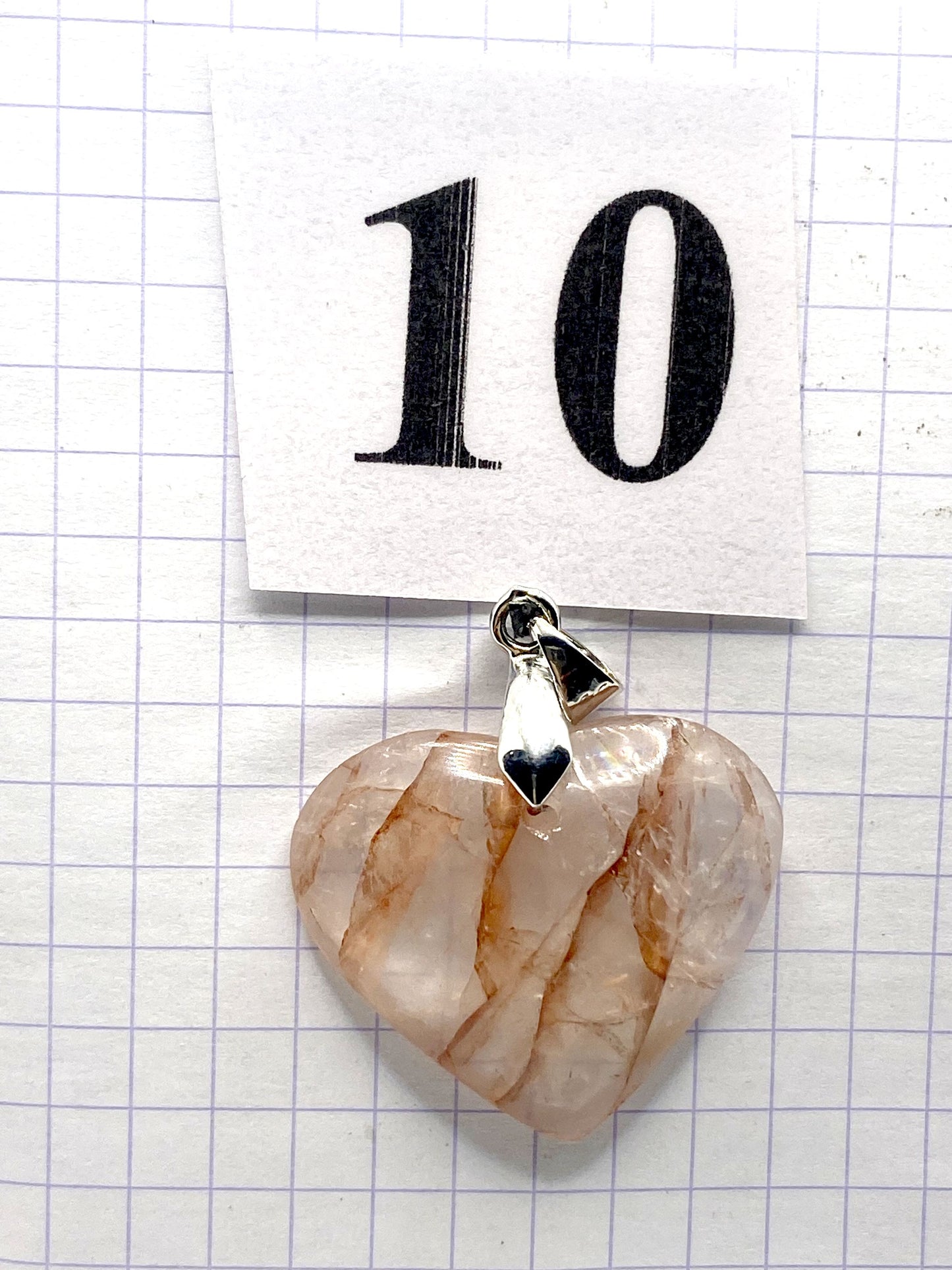 pendentif QUARTZ HEMATOIDE ROUGE