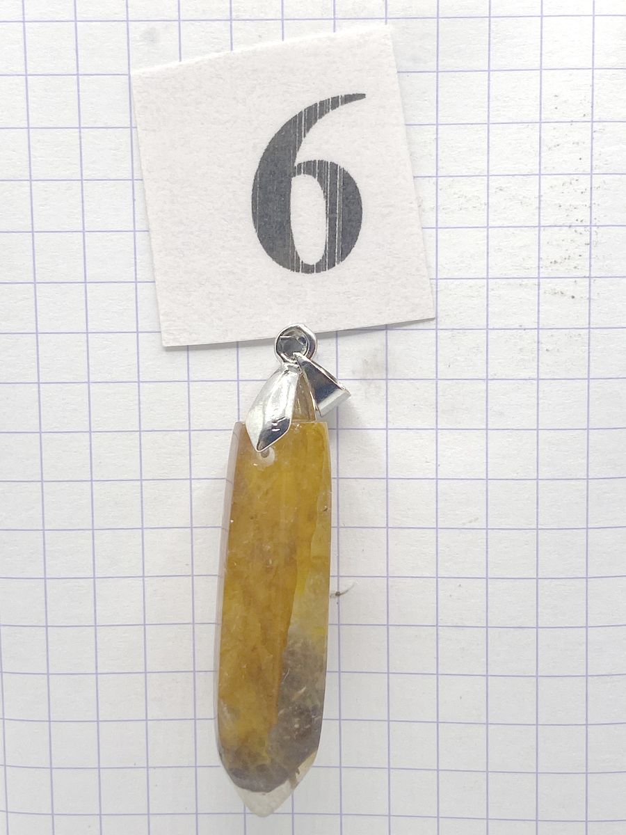 PRISME QUARTZ HEMATOIDE JAUNE