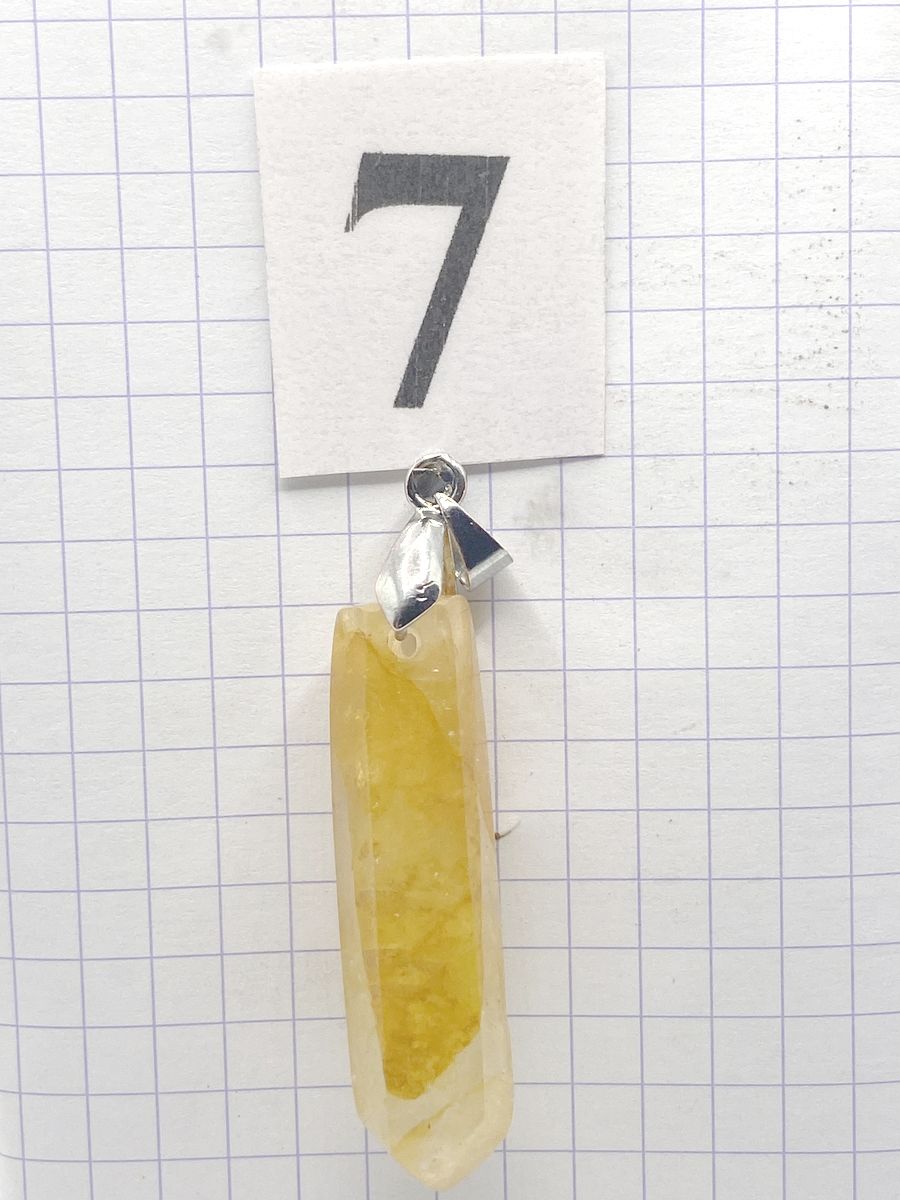 PRISME QUARTZ HEMATOIDE JAUNE