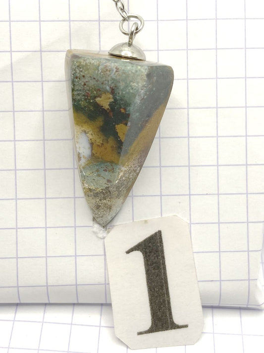 PENDULE JASPE JAUNE