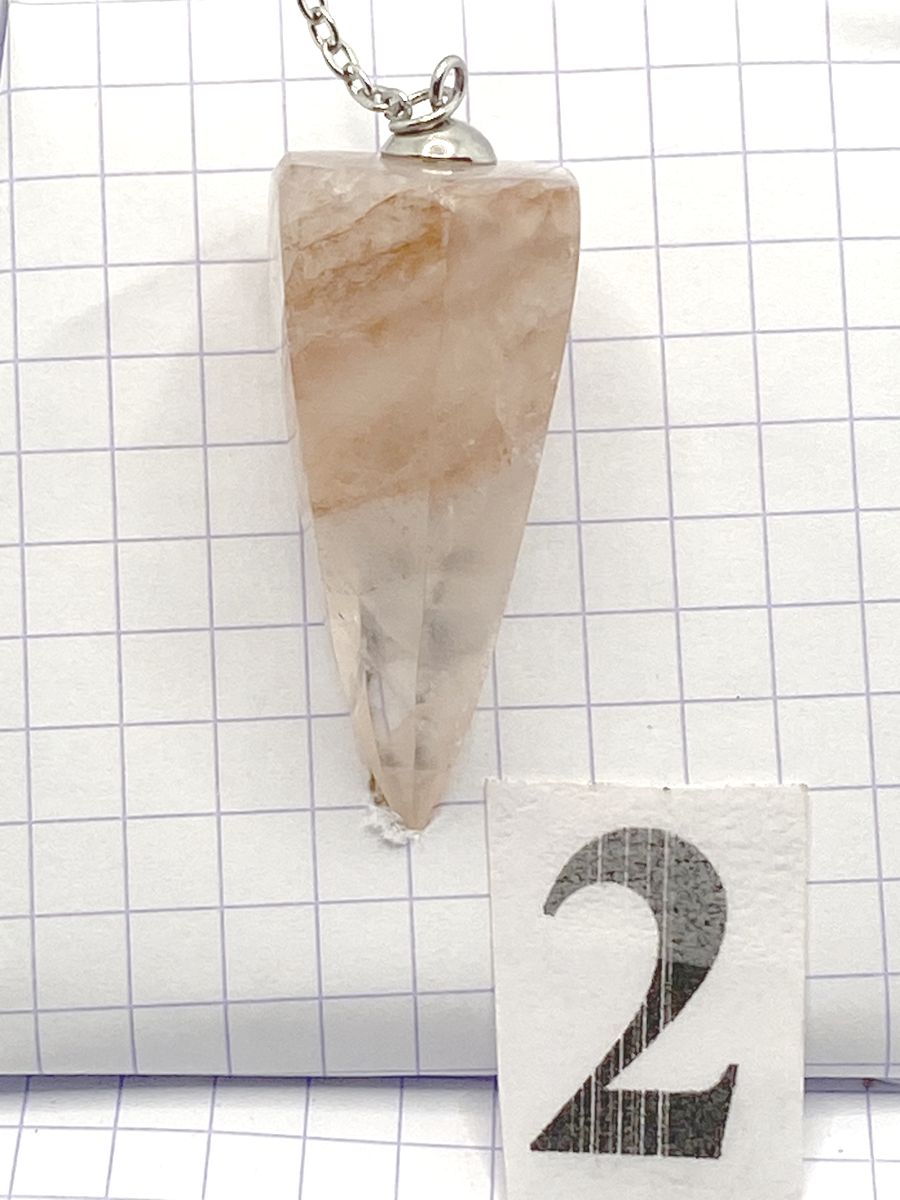 PENDULE QUARTZ HEMATOIDE ROUGE