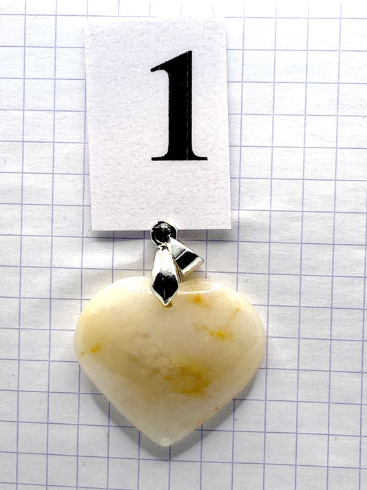 pendentif JASPE BLANC