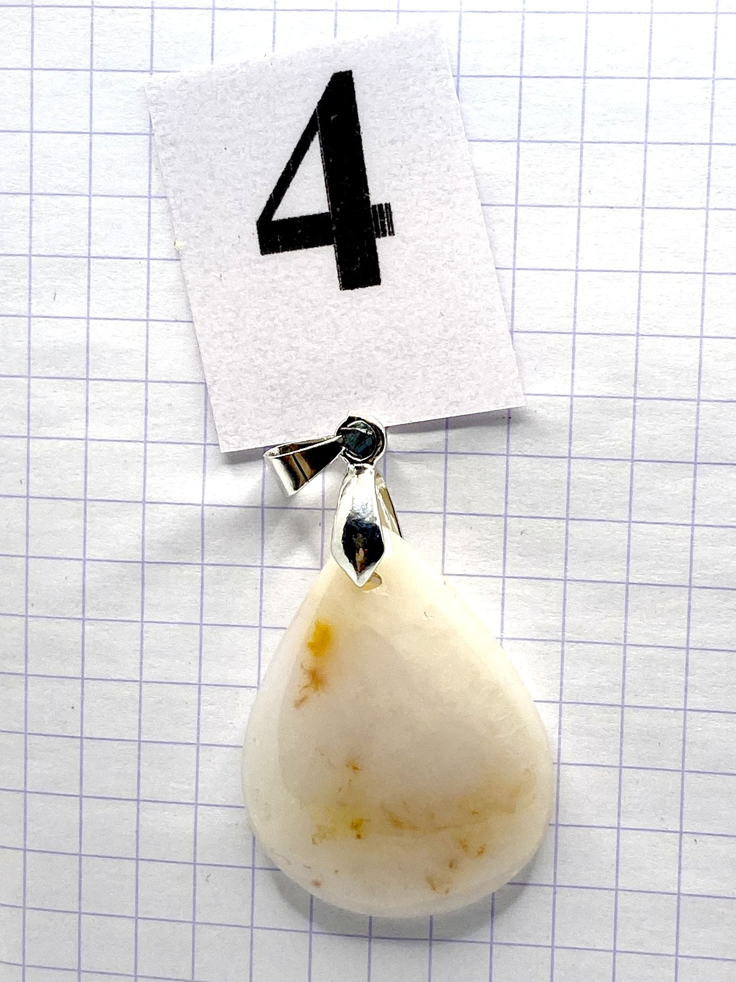 pendentif JASPE BLANC
