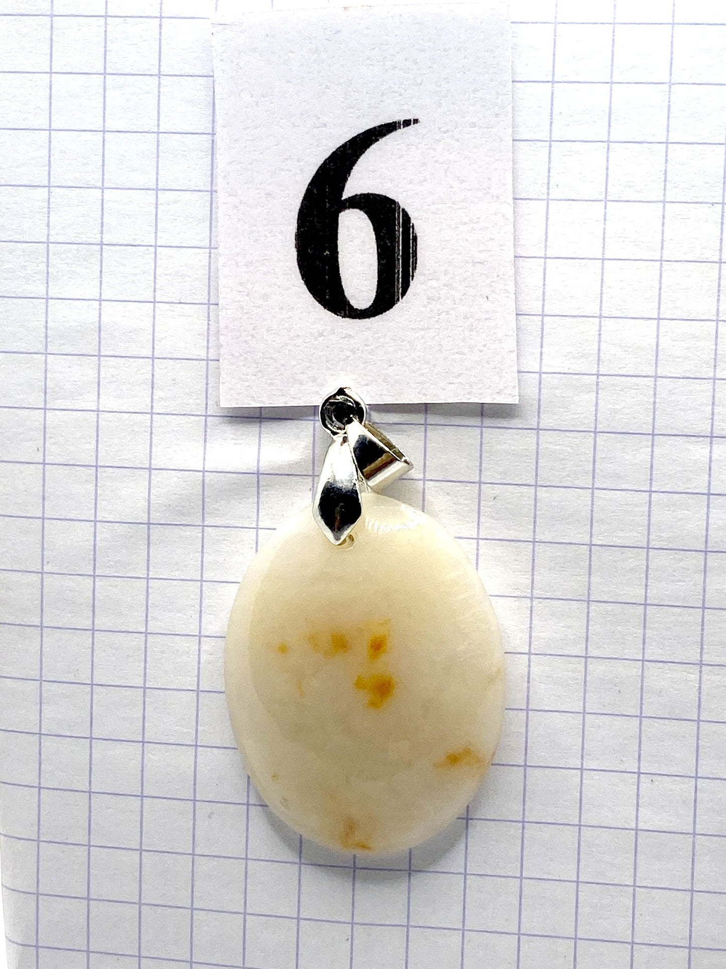 pendentif JASPE BLANC