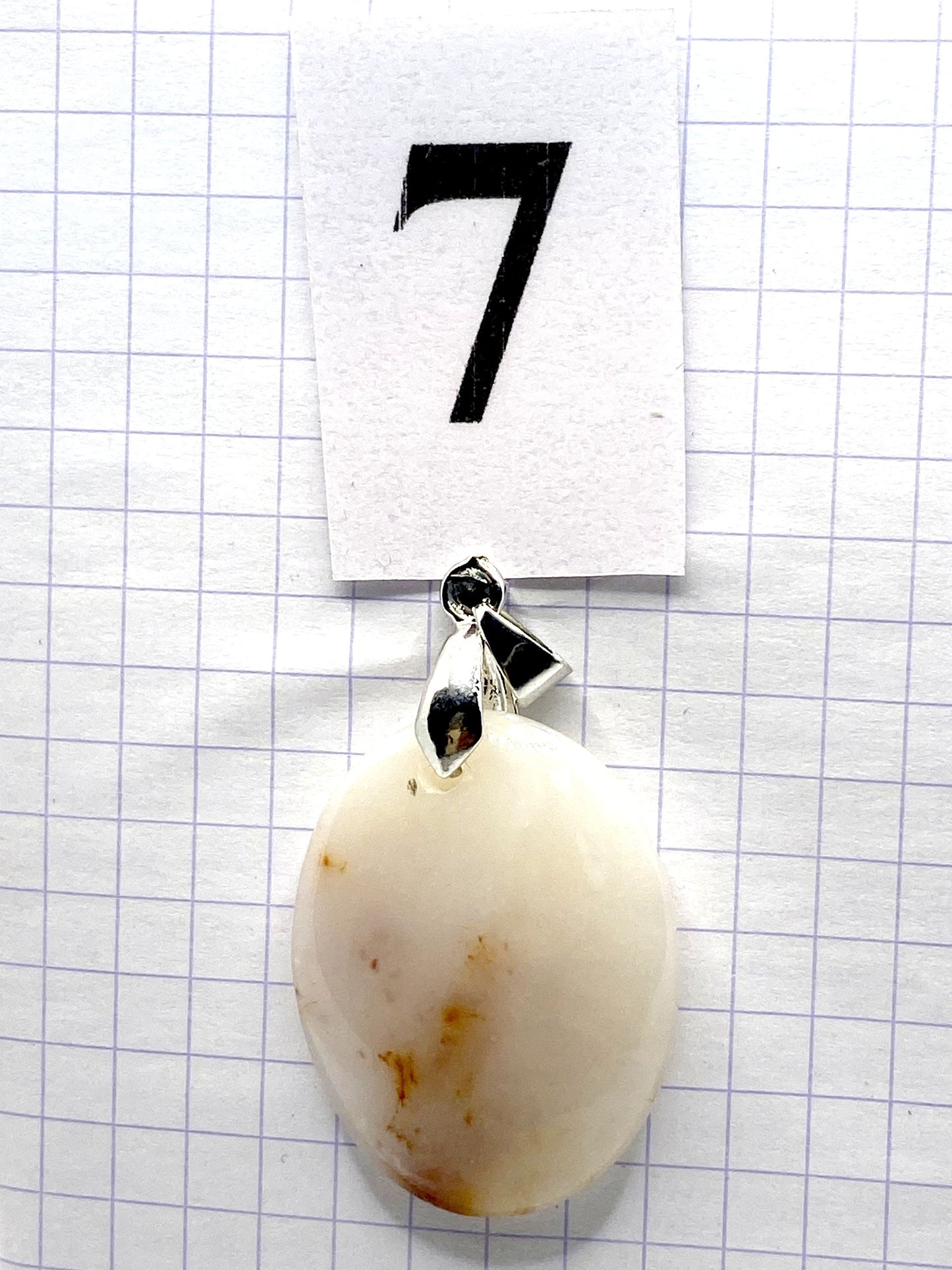 pendentif JASPE BLANC