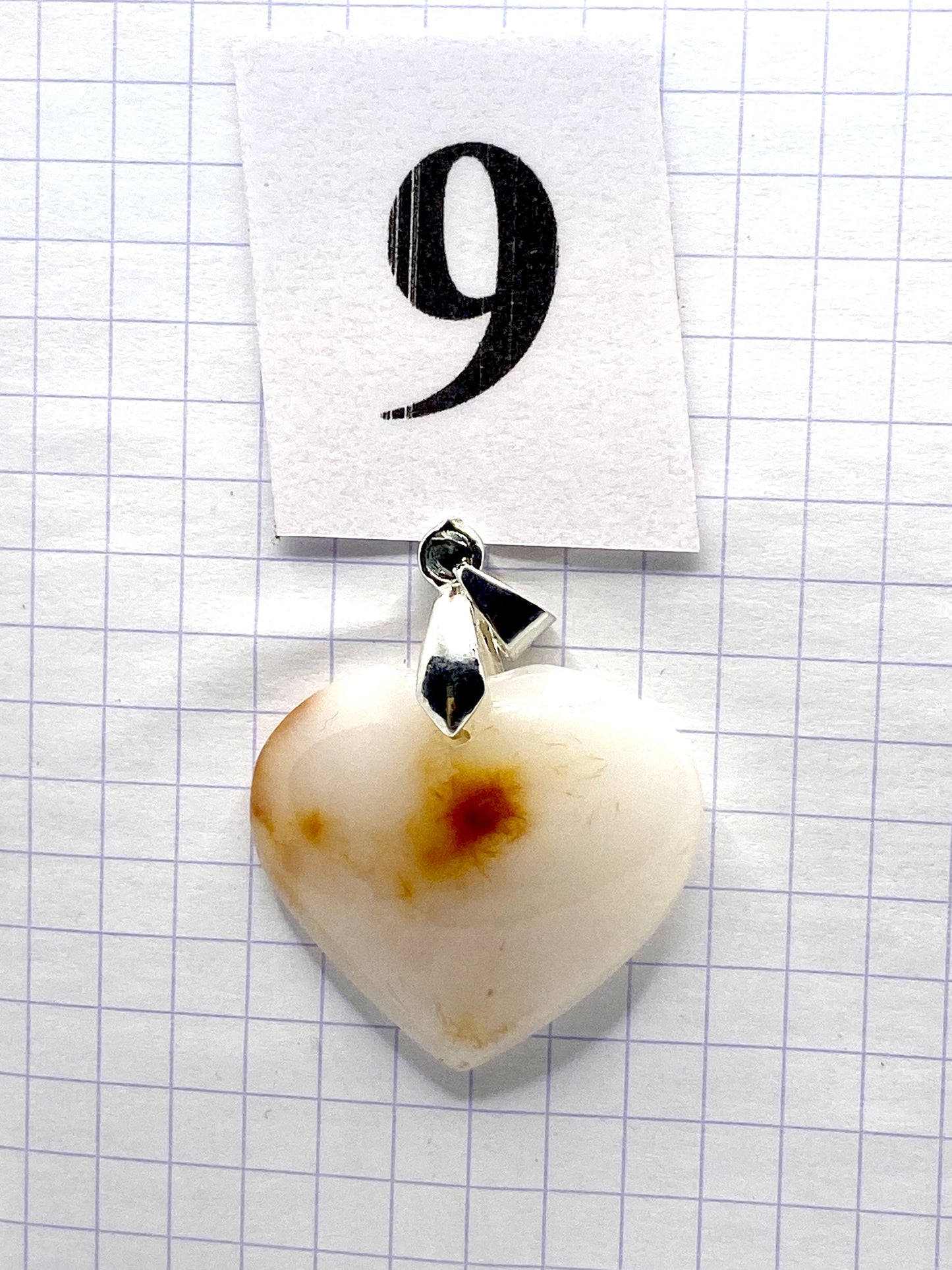 pendentif JASPE BLANC