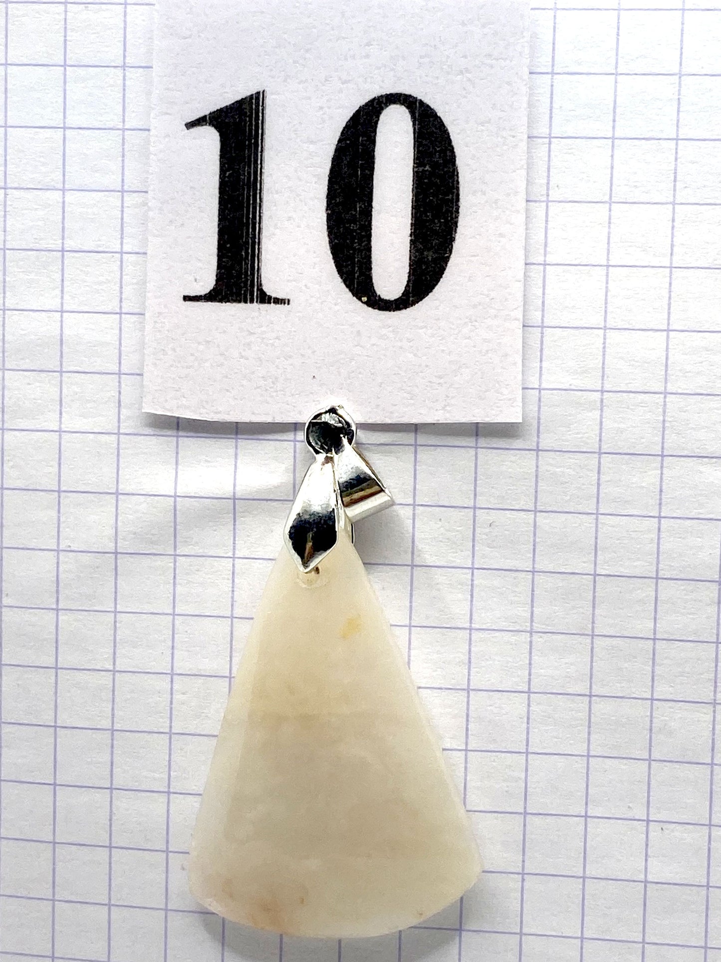 pendentif JASPE BLANC