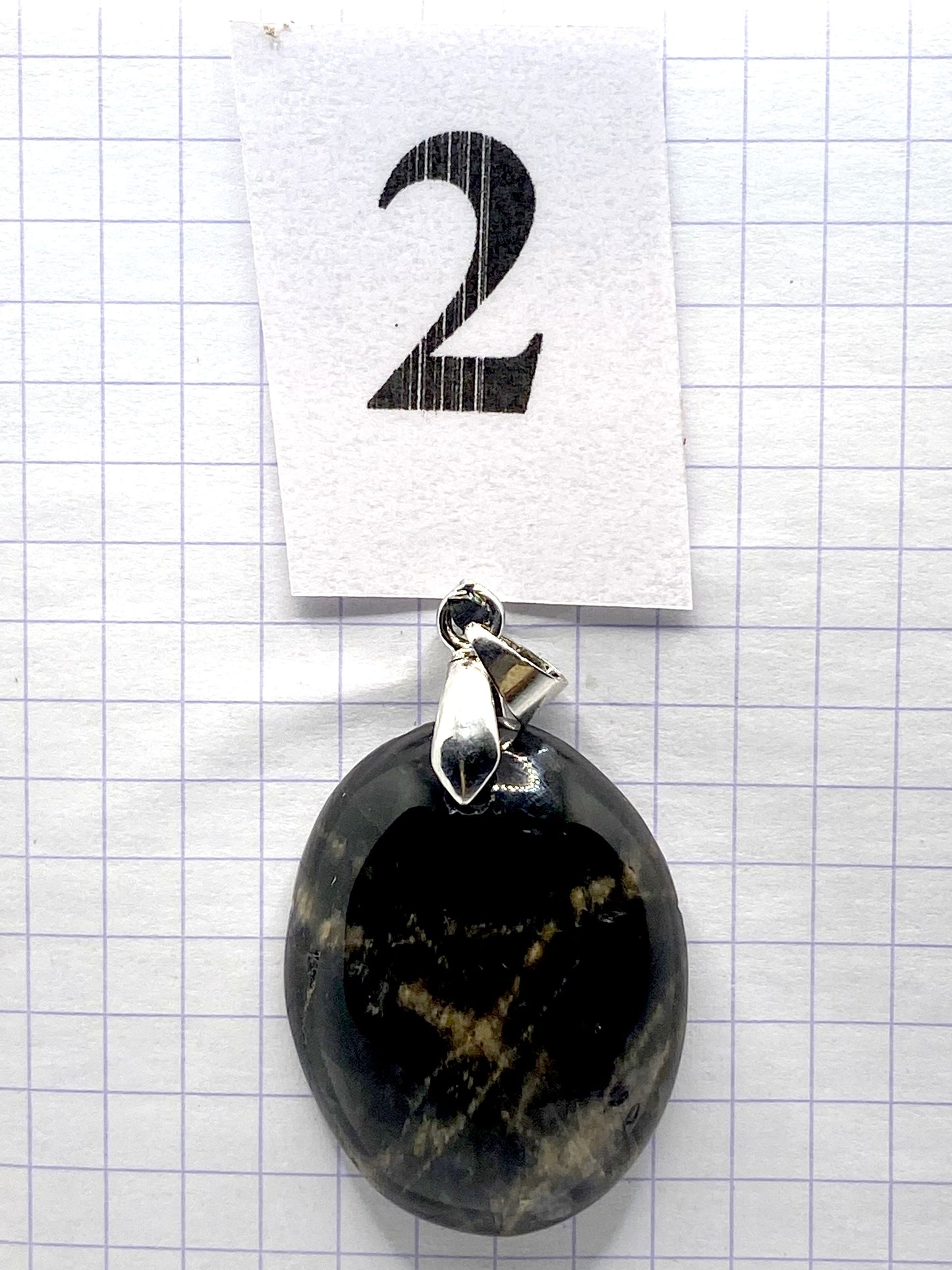 pendentif PIERRE DE LUNE NOIRE