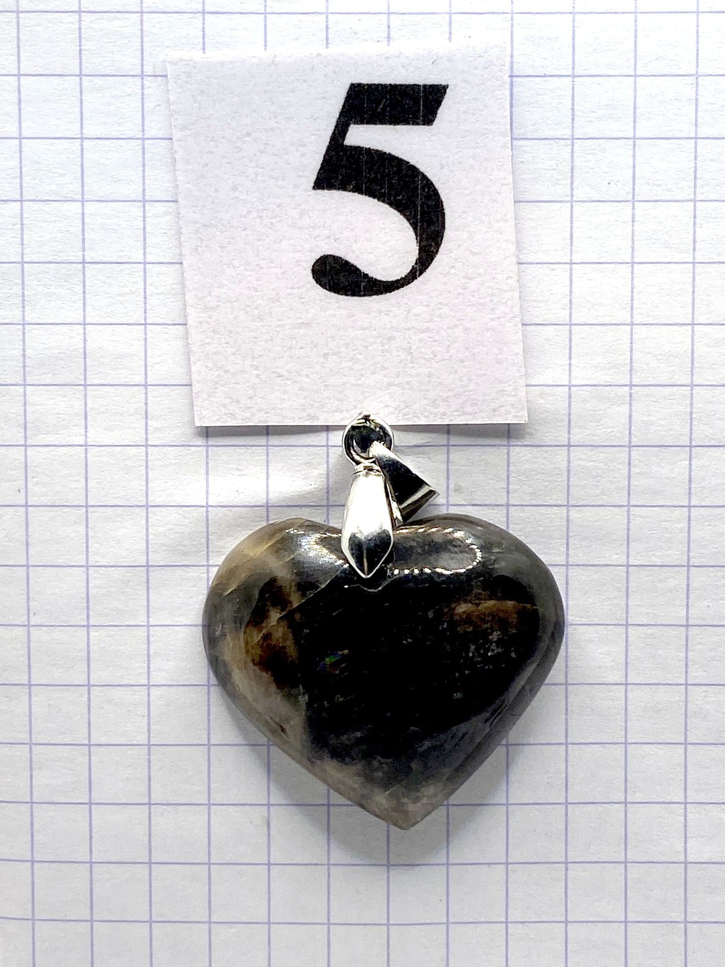 pendentif PIERRE DE LUNE NOIRE