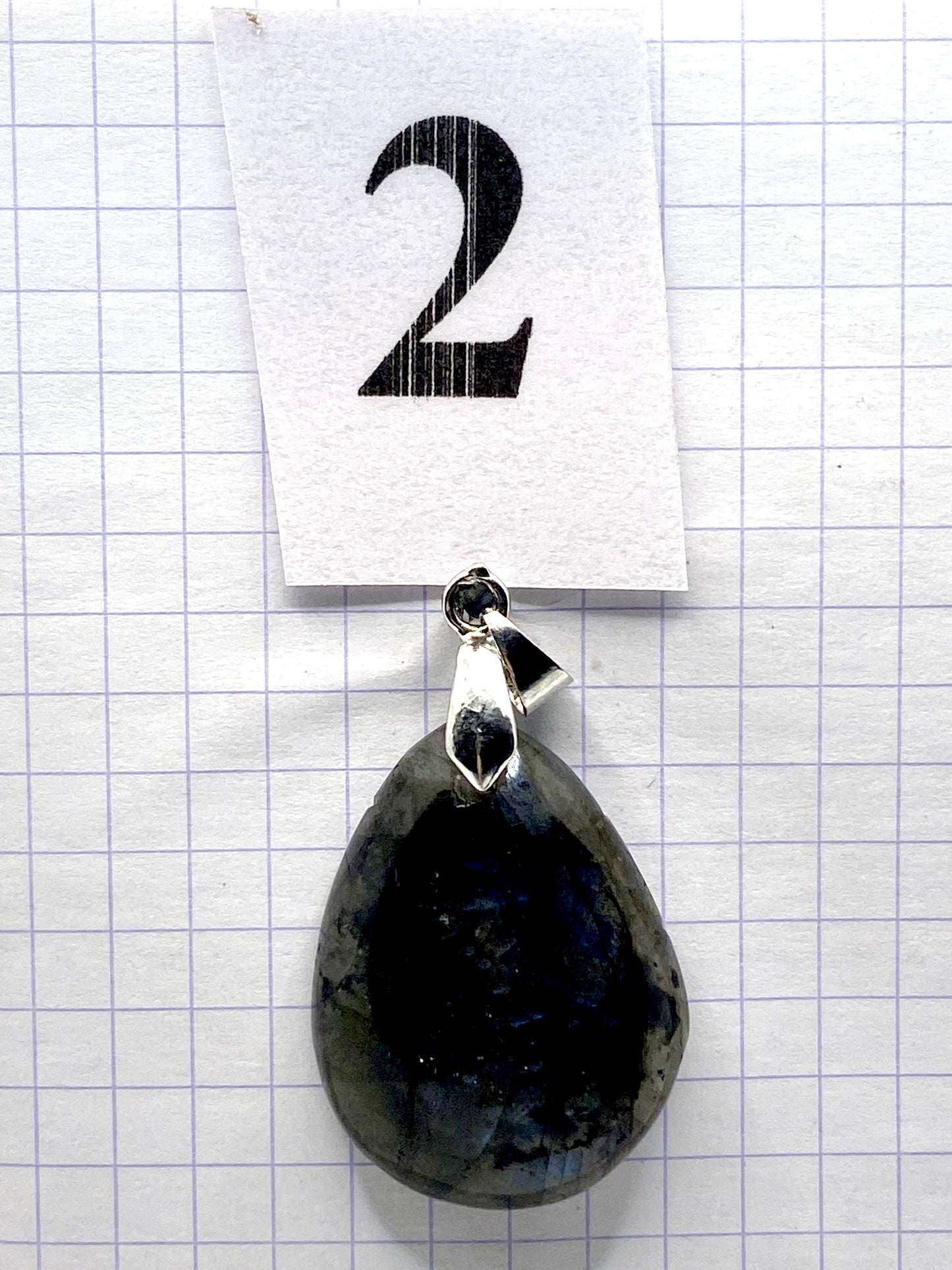pendentif LABRADORITE BLEUE