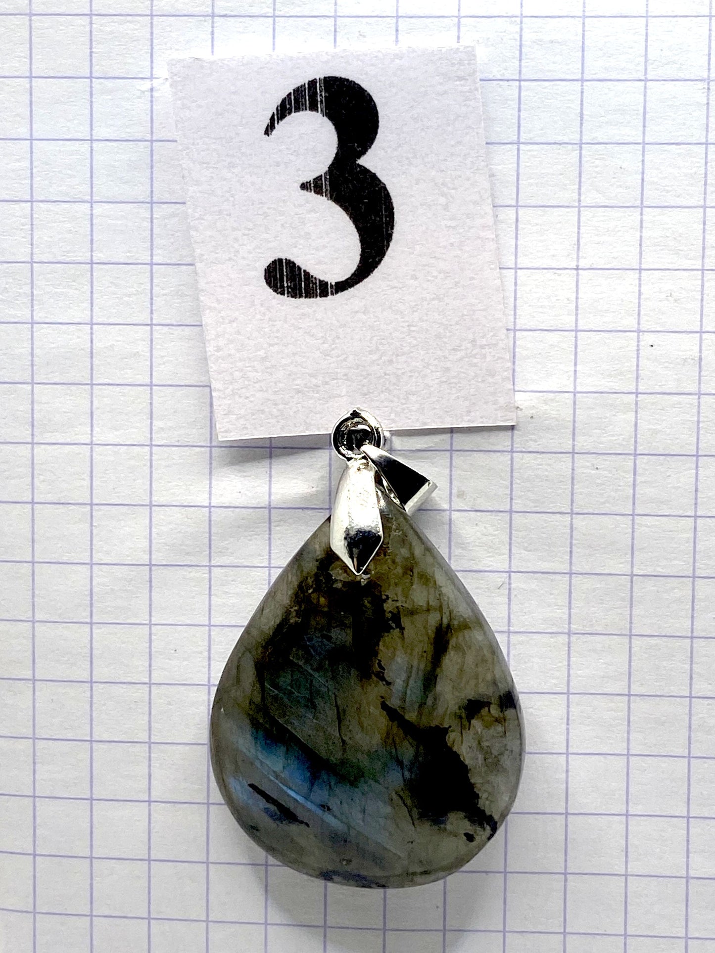 pendentif LABRADORITE BLEUE