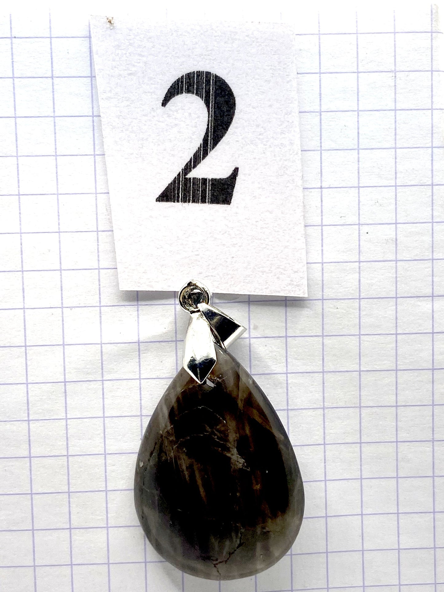 pendentif QUARTZ FUME