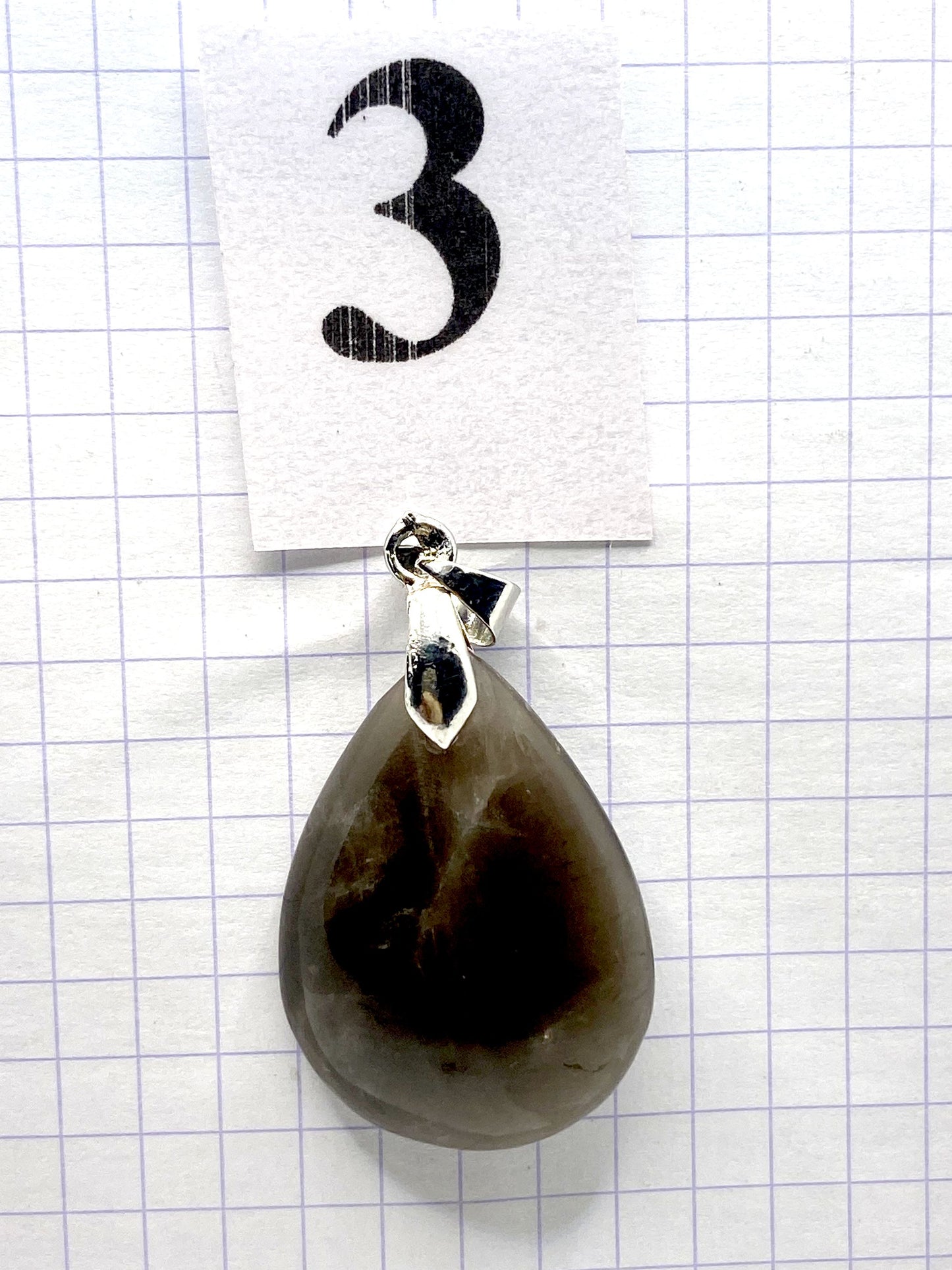 pendentif QUARTZ FUME