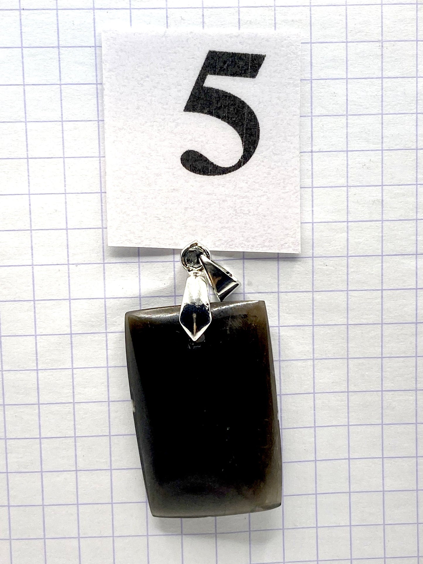 pendentif QUARTZ FUME