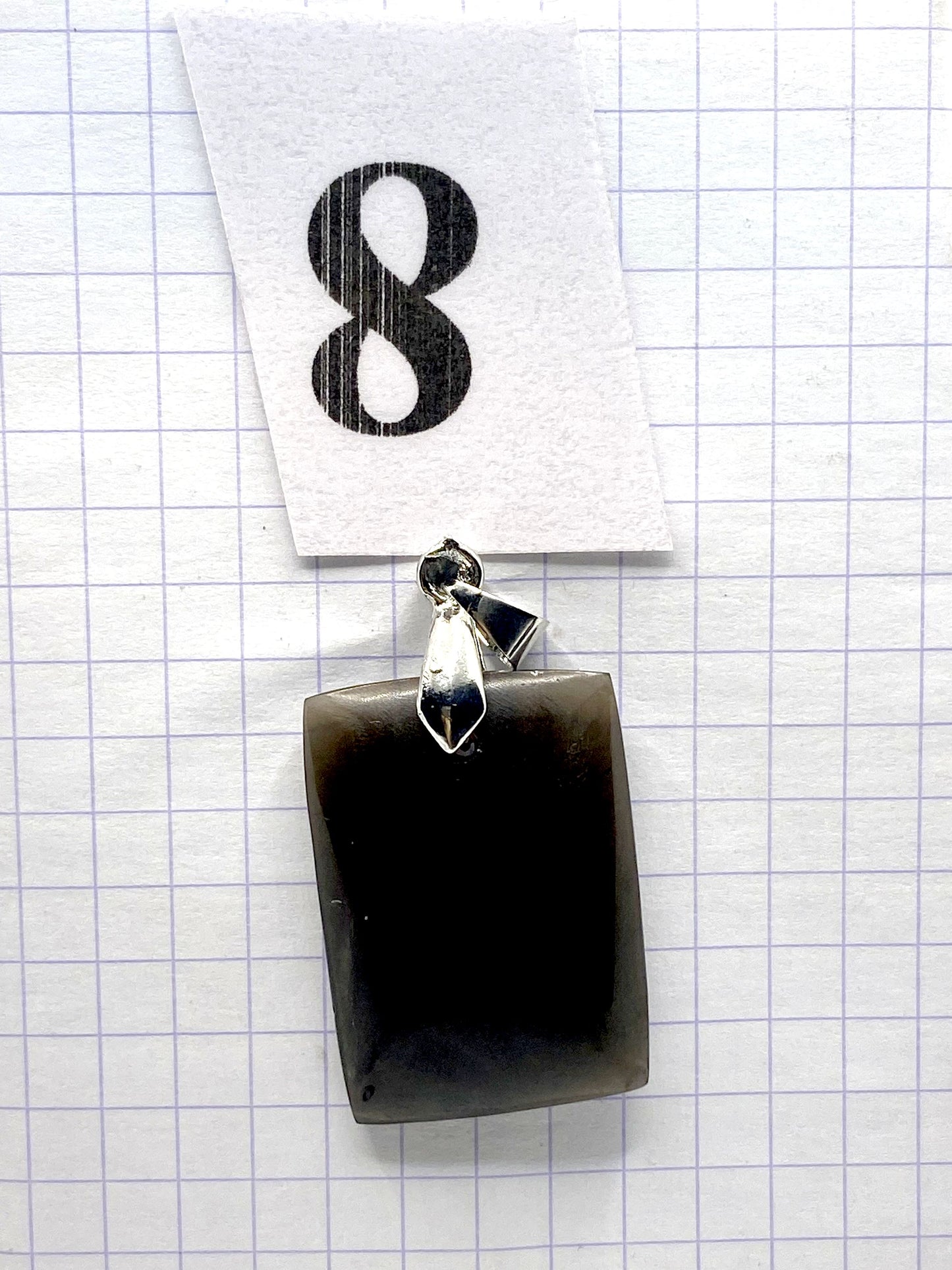 pendentif QUARTZ FUME