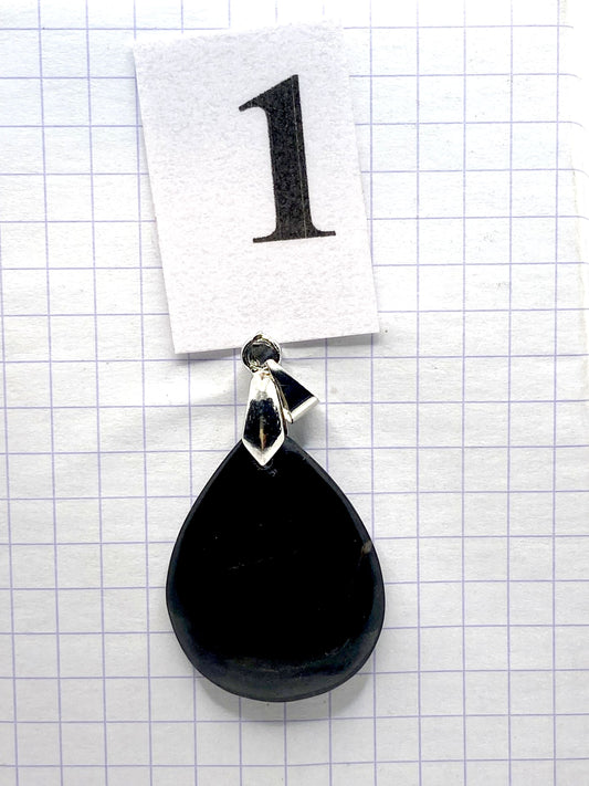 pendentif JASPE NOIR