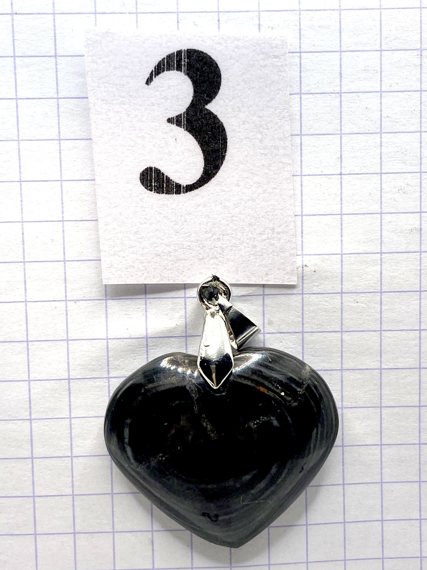 pendentif JASPE NOIR