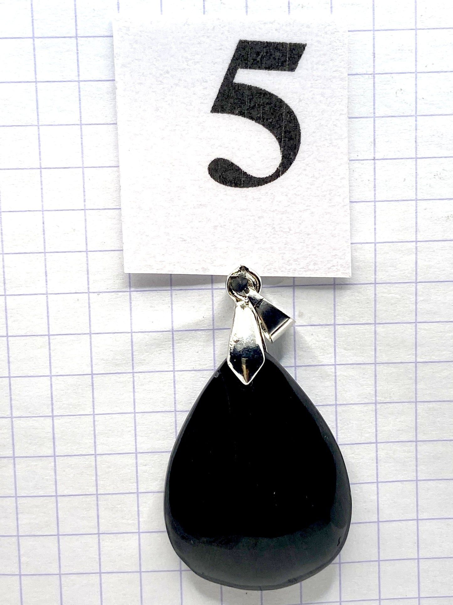 pendentif JASPE NOIR