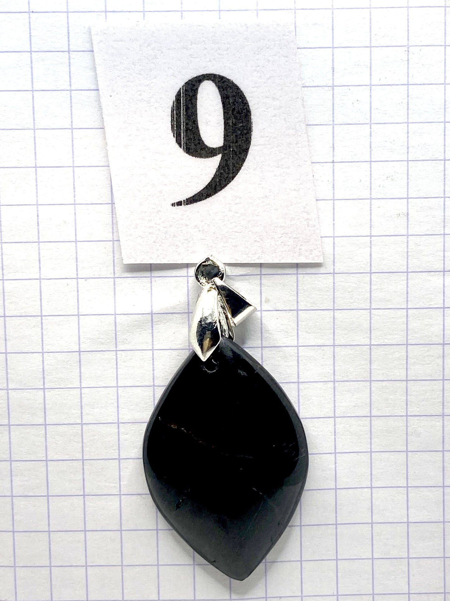 pendentif JASPE NOIR