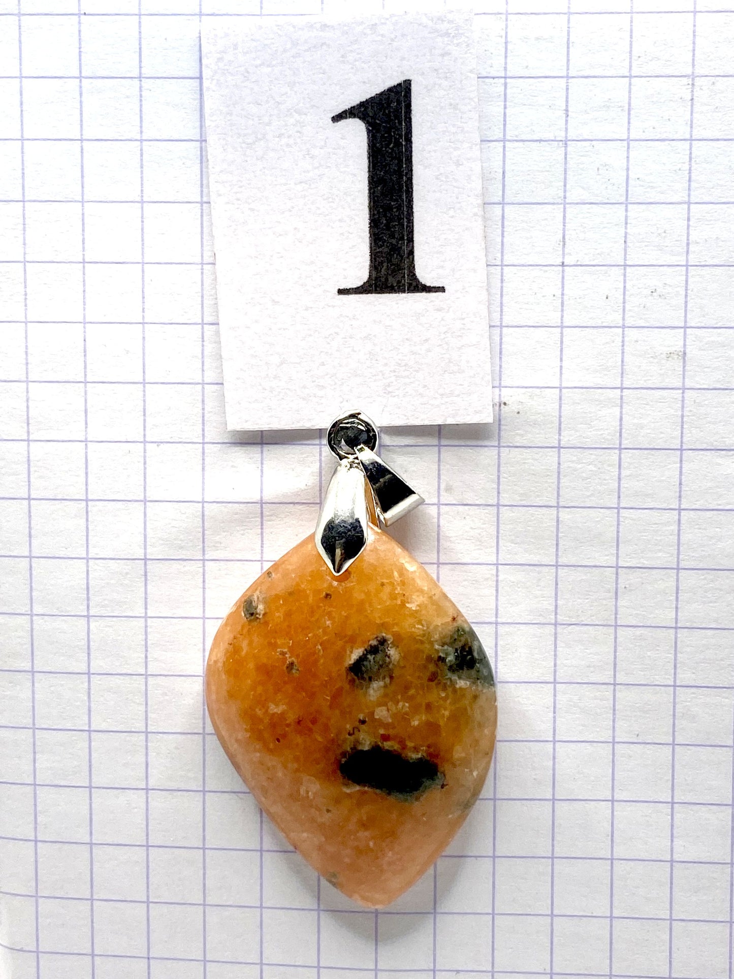 pendentif CALCITE JAUNE