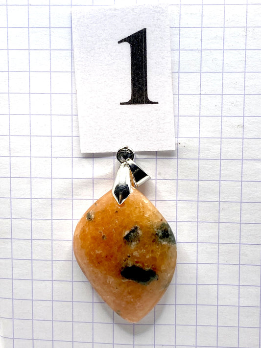 pendentif CALCITE JAUNE