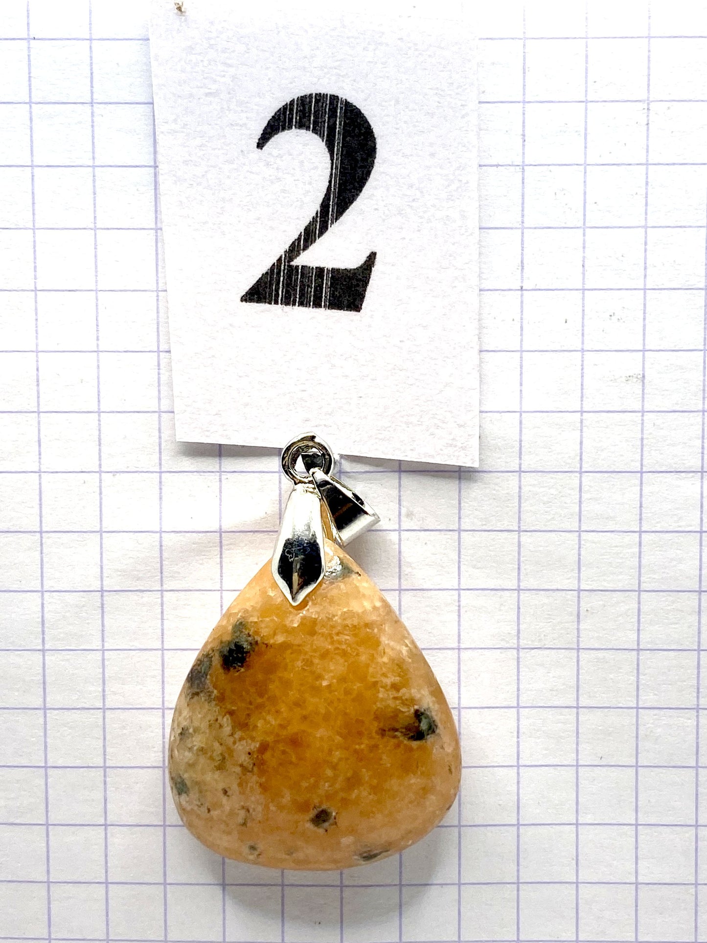 pendentif CALCITE JAUNE