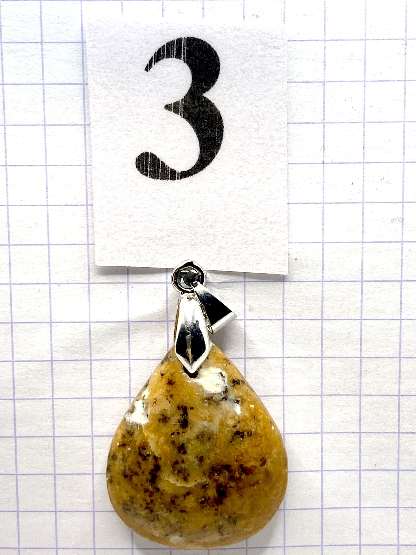 pendentif CALCITE JAUNE