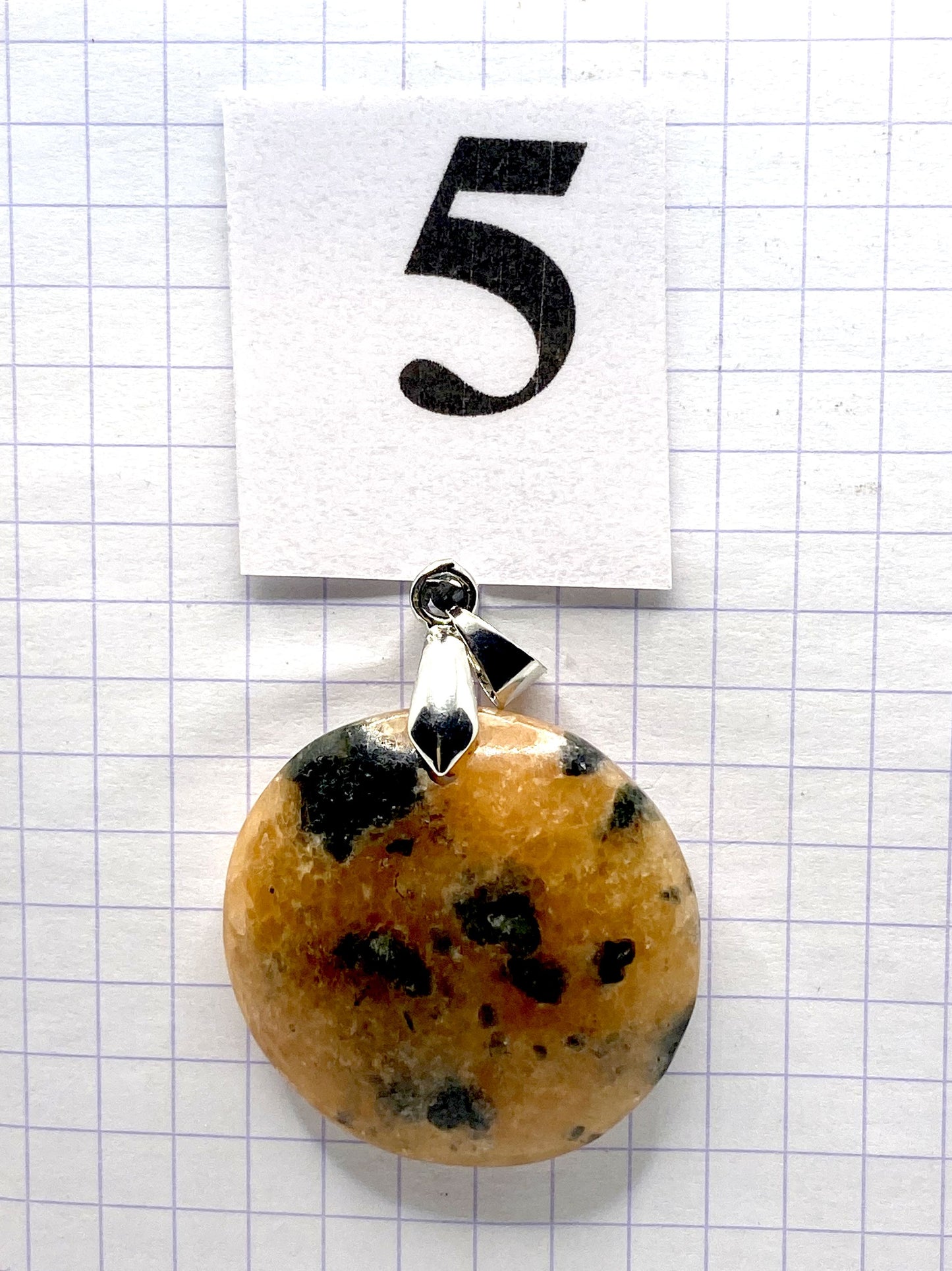 pendentif CALCITE JAUNE