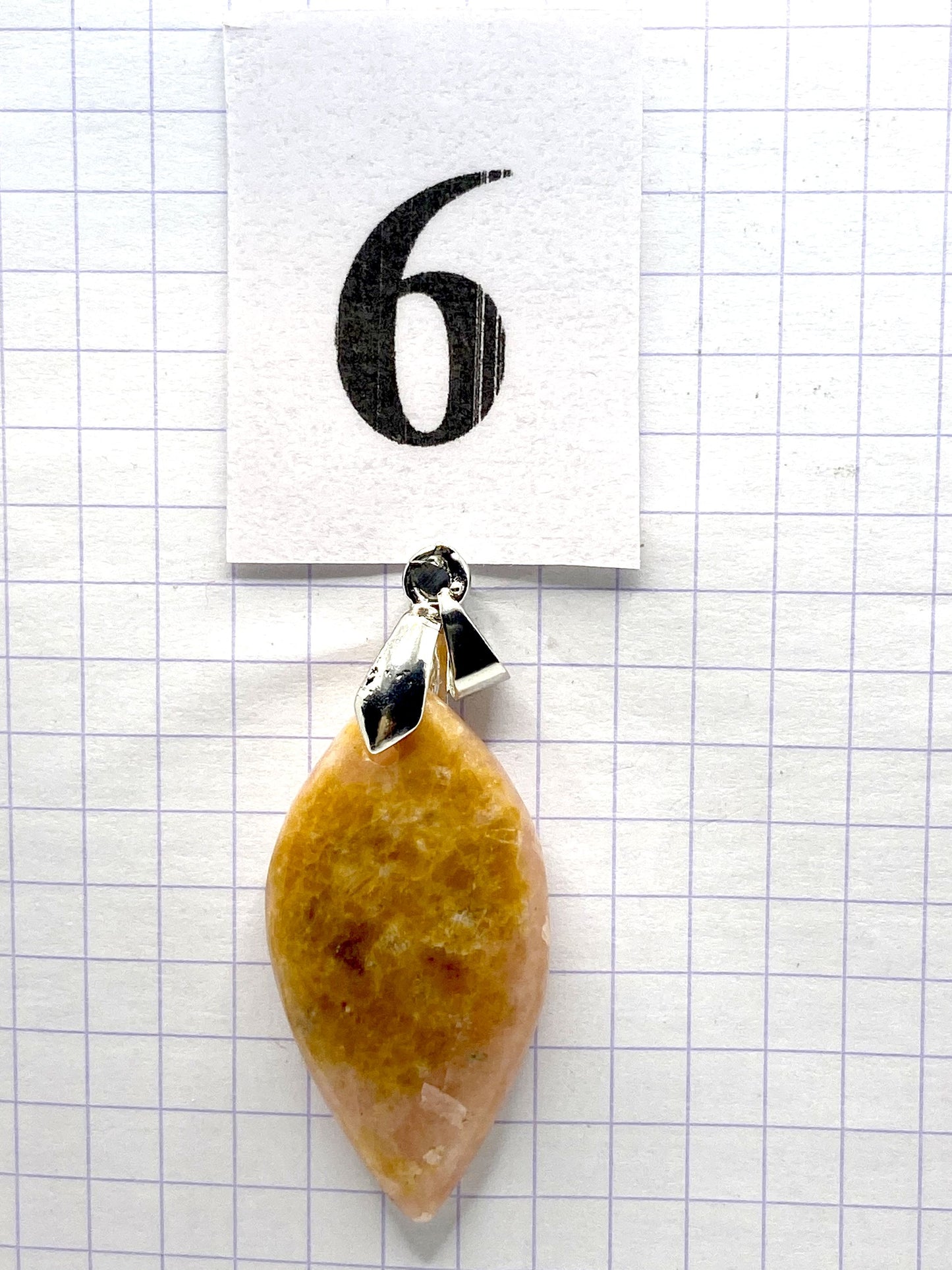 pendentif CALCITE JAUNE