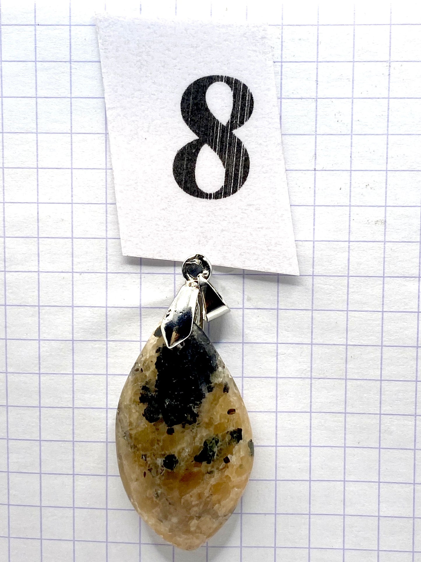 pendentif CALCITE JAUNE