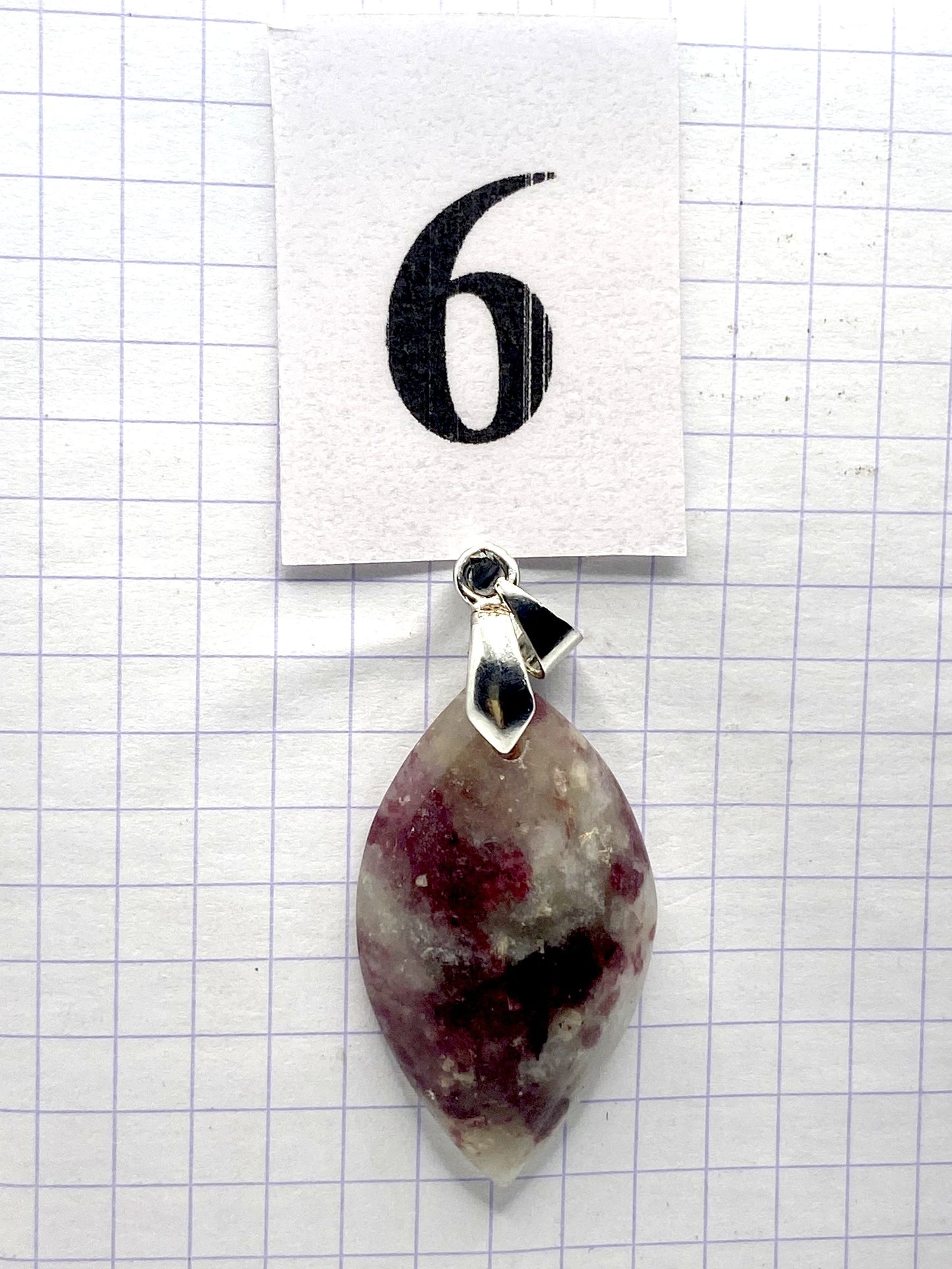 pendentif TOURMALINE RUBELLITE