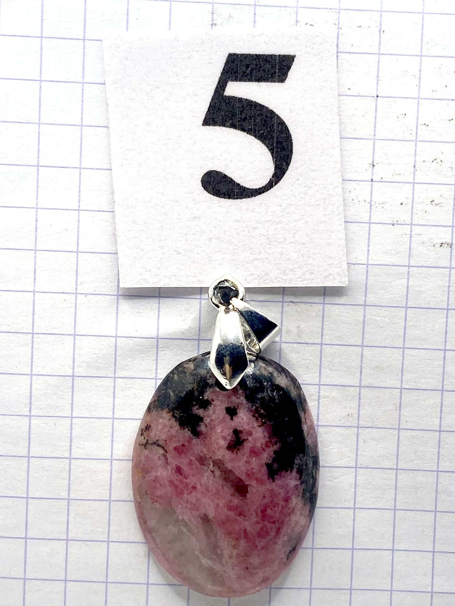 pendentif RHODONITE
