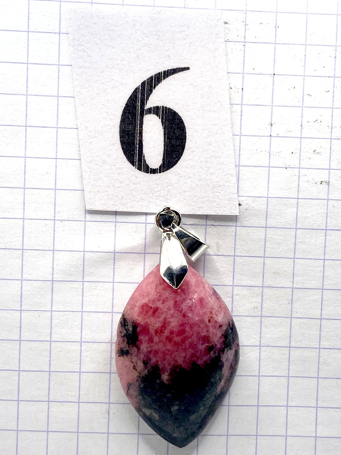 pendentif RHODONITE