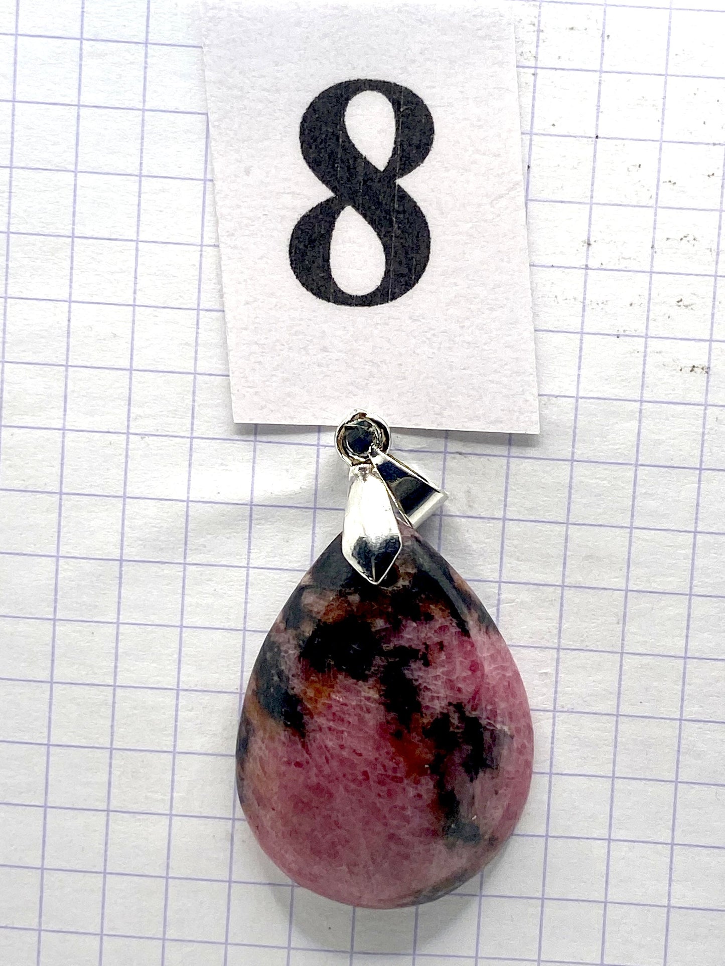 pendentif RHODONITE