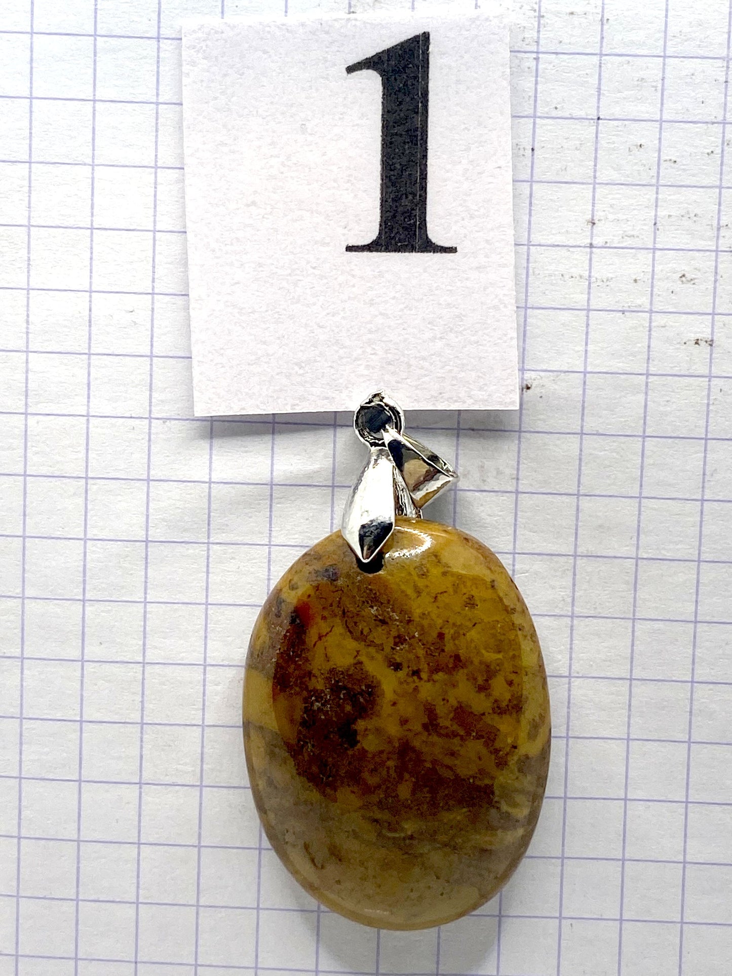 pendentif JASPE JAUNE