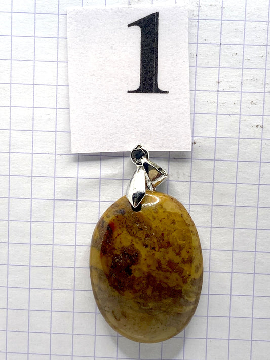 pendentif JASPE JAUNE