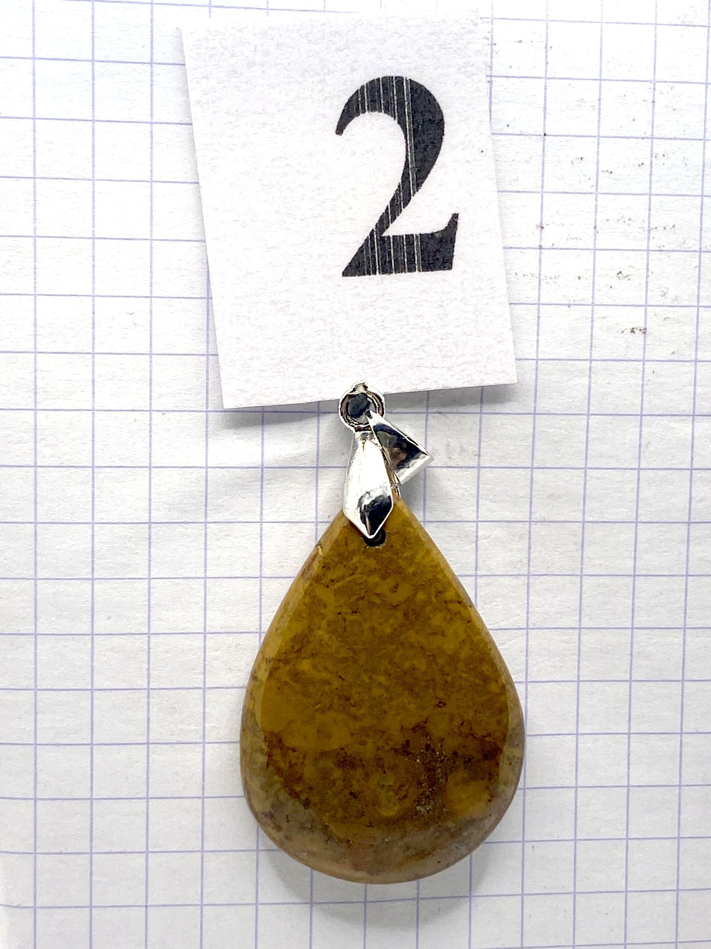 pendentif JASPE JAUNE