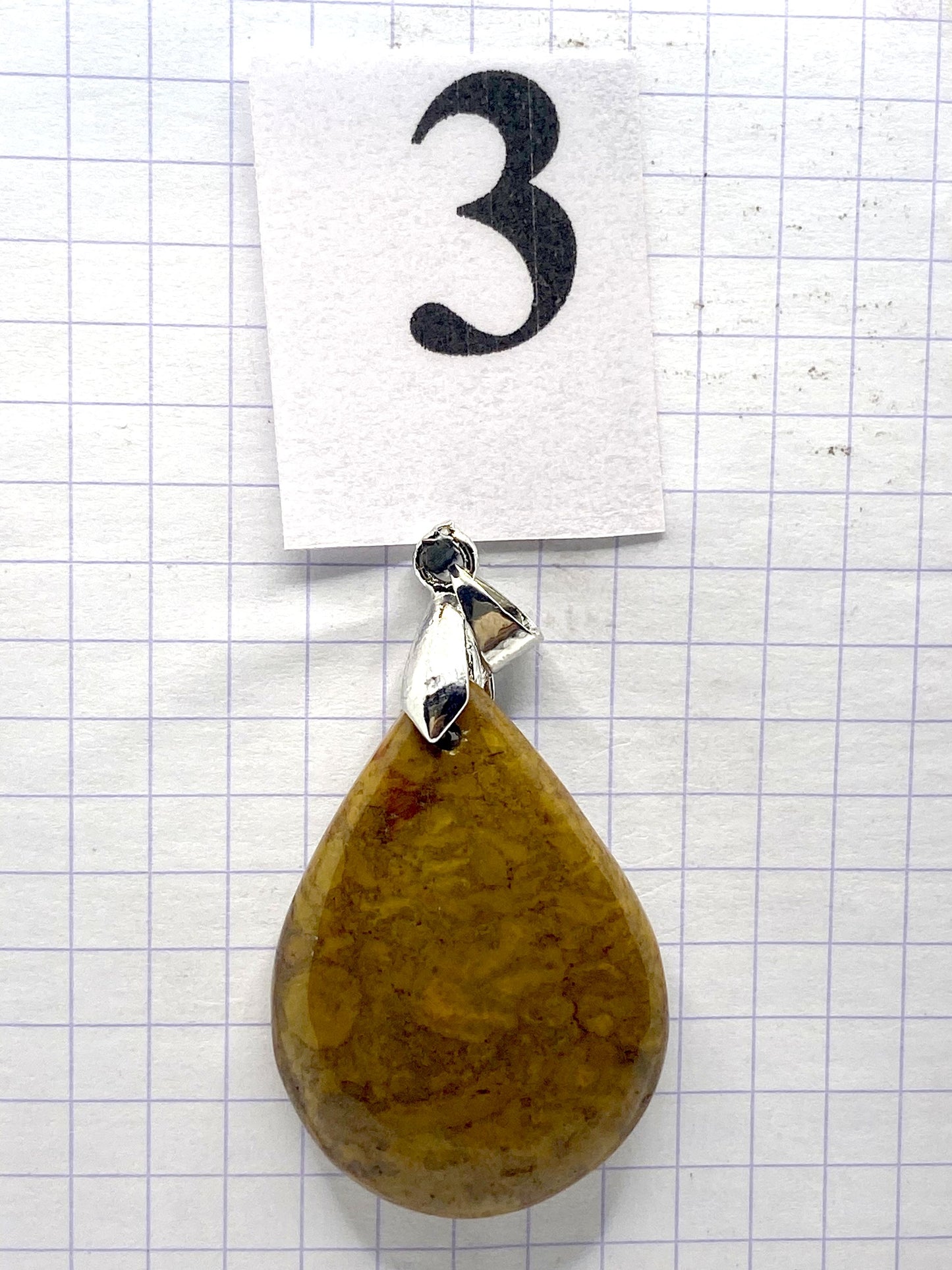 pendentif JASPE JAUNE