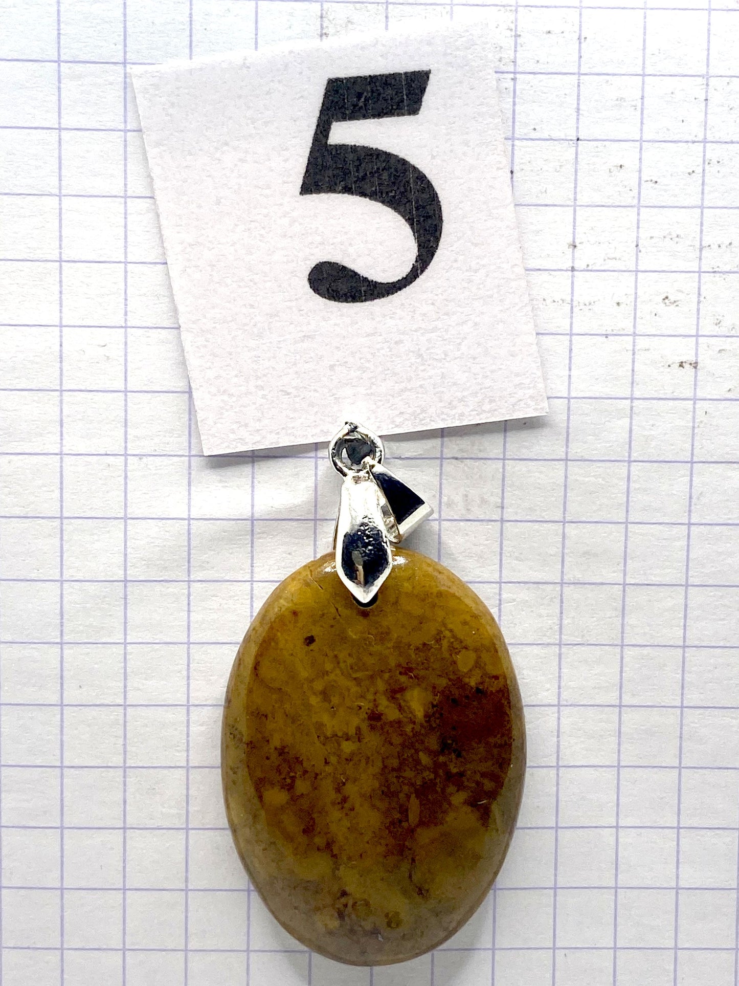 pendentif JASPE JAUNE