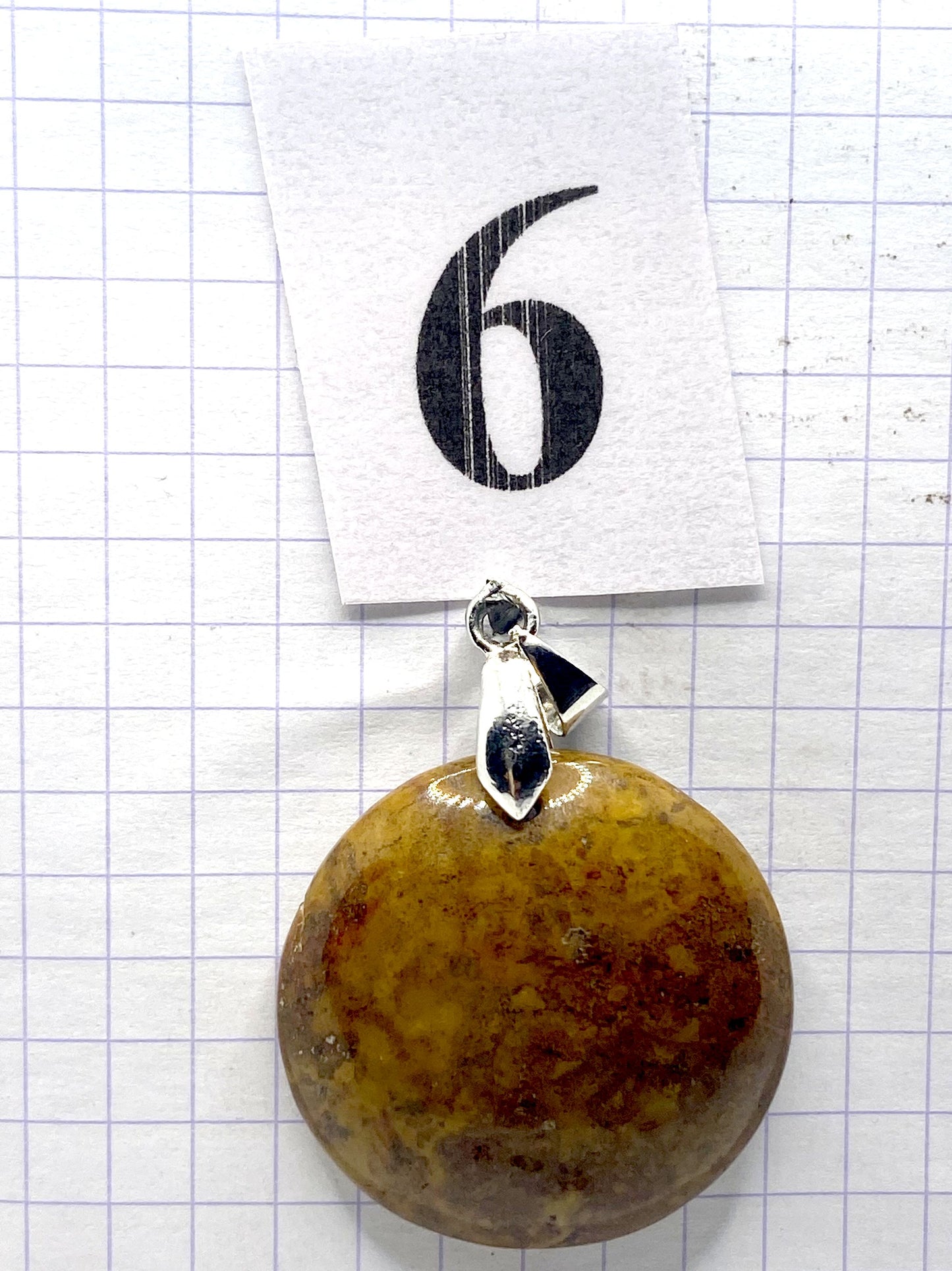 pendentif JASPE JAUNE