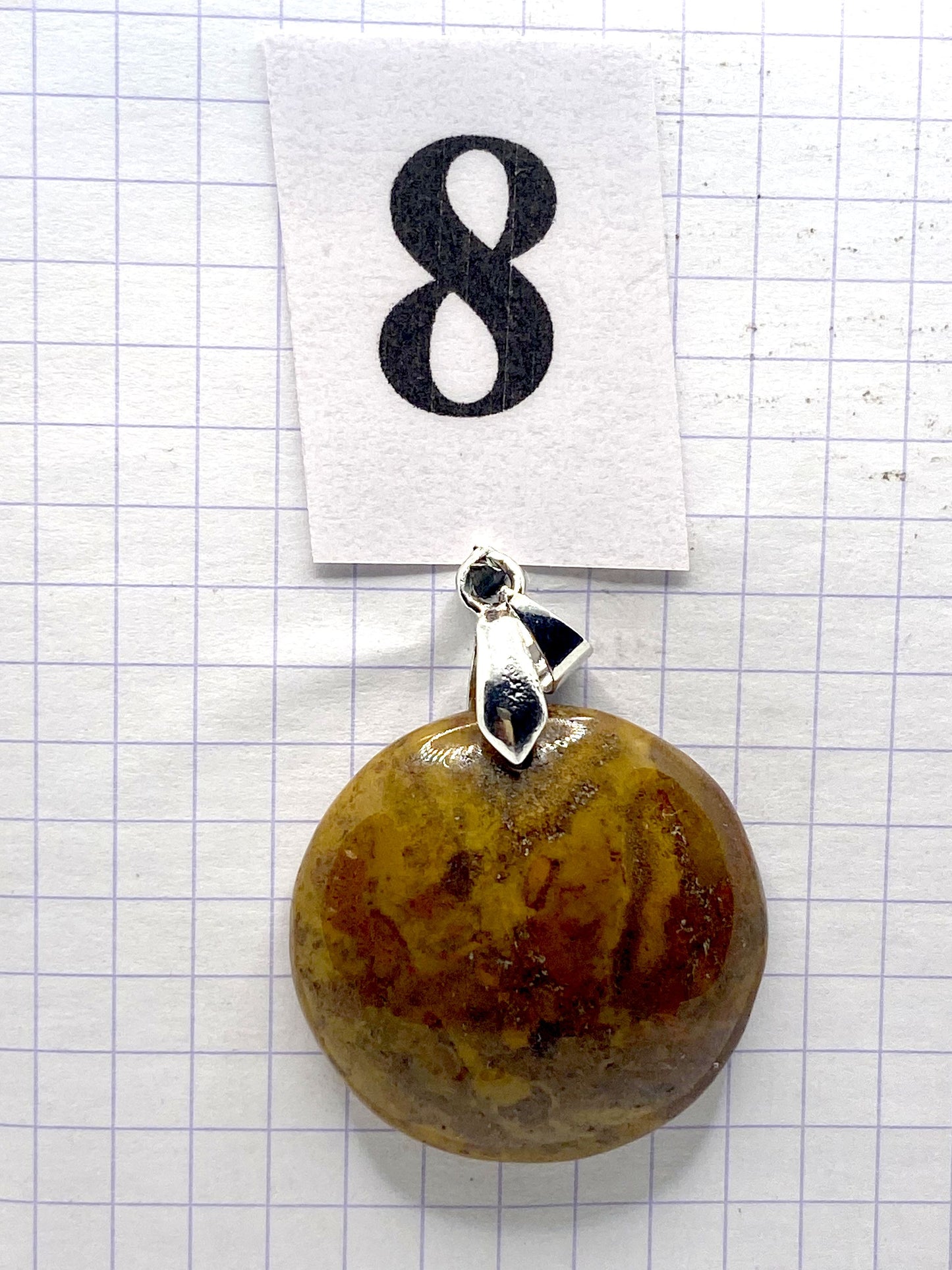 pendentif JASPE JAUNE