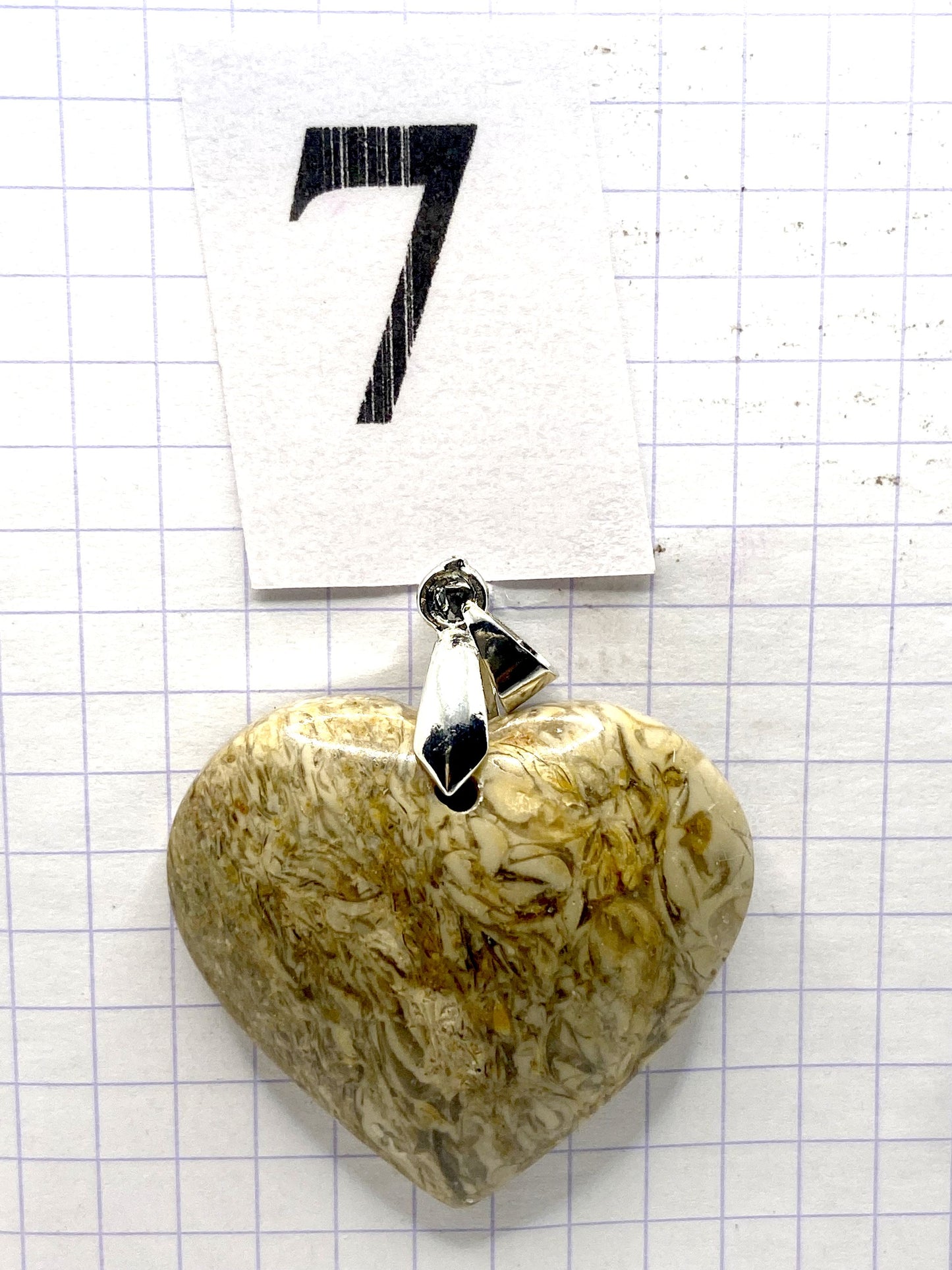 pendentif JASPE COQUILLE