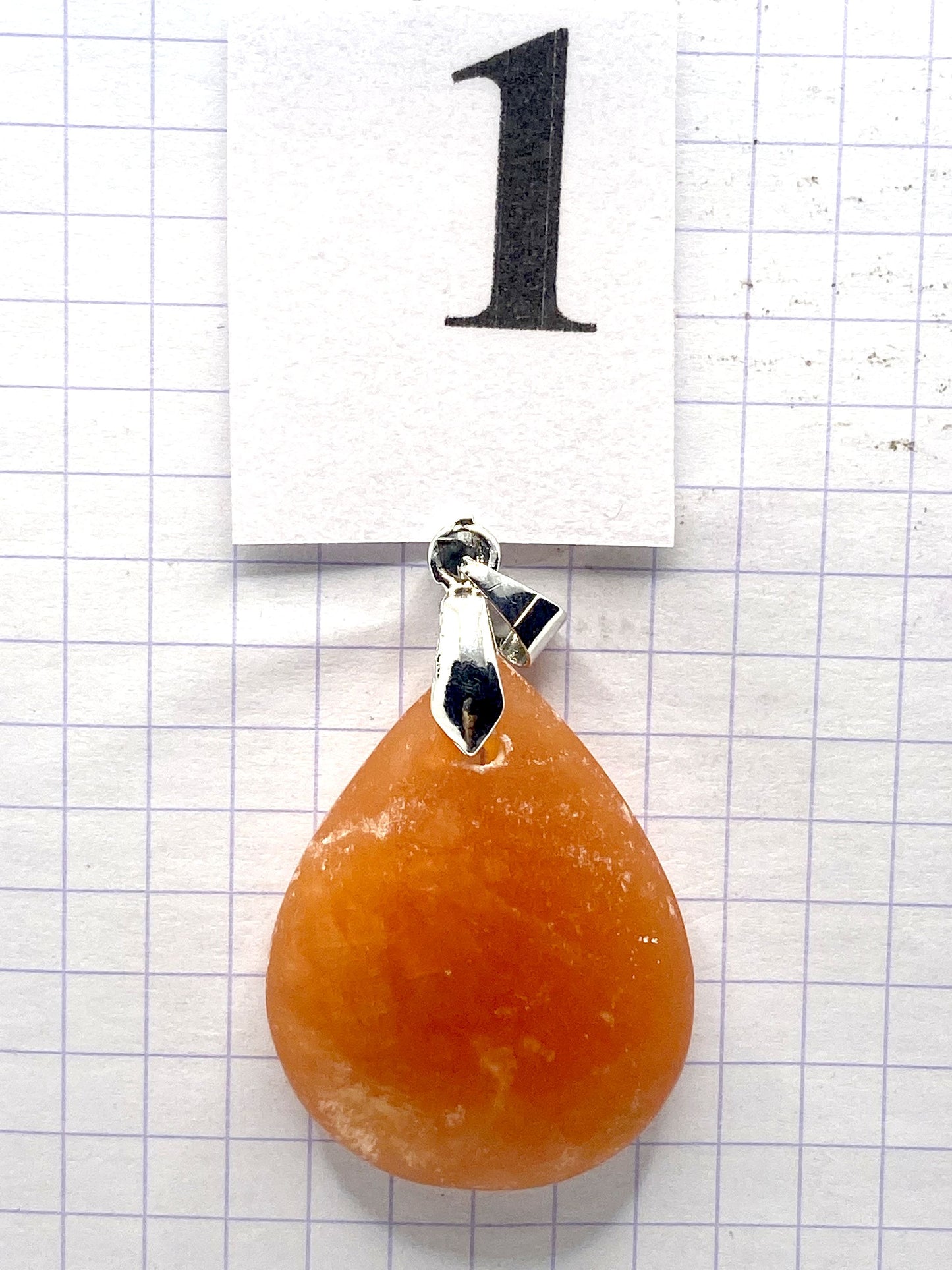pendentif CALCITE ROUGE