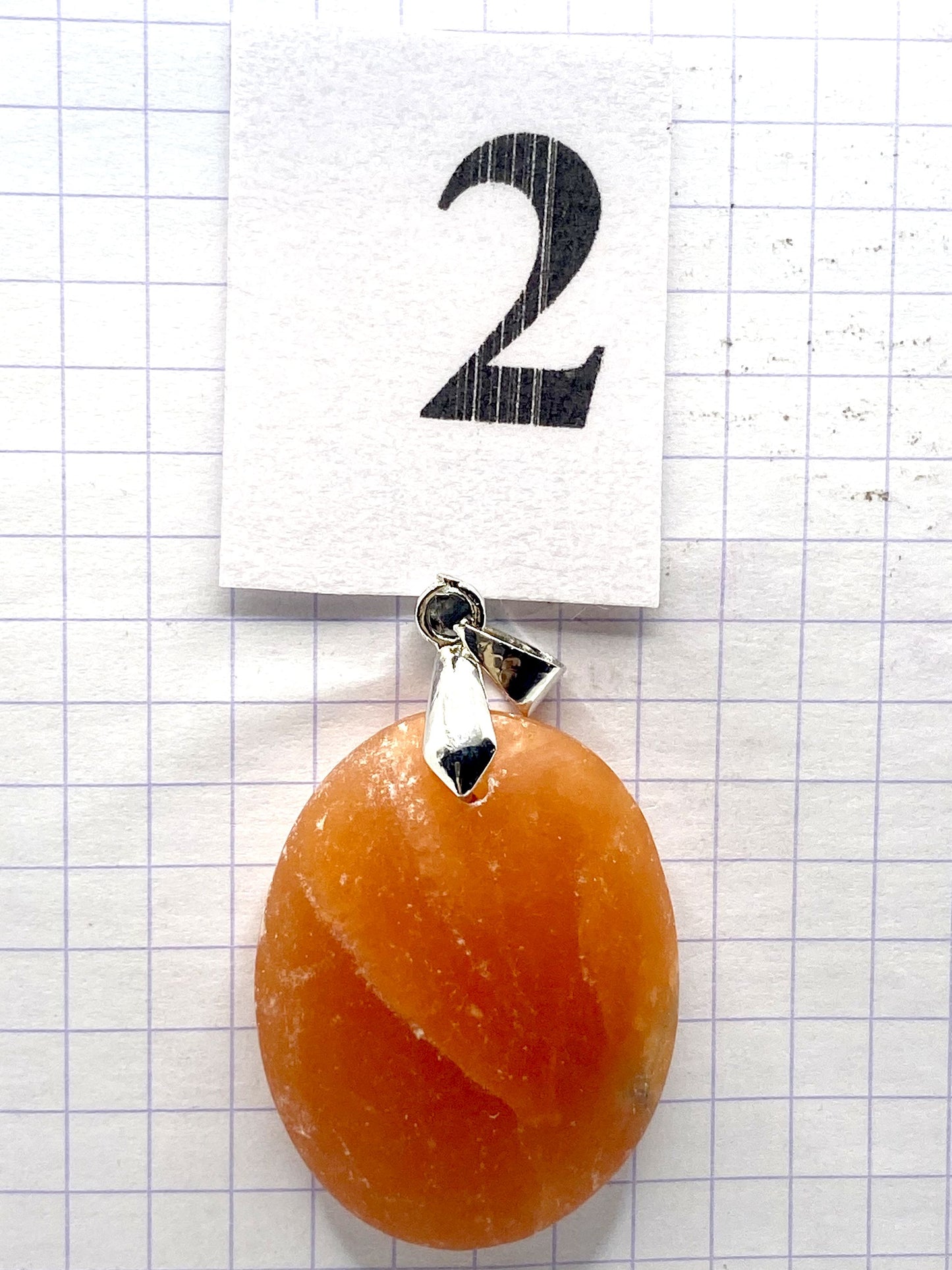 pendentif CALCITE ROUGE
