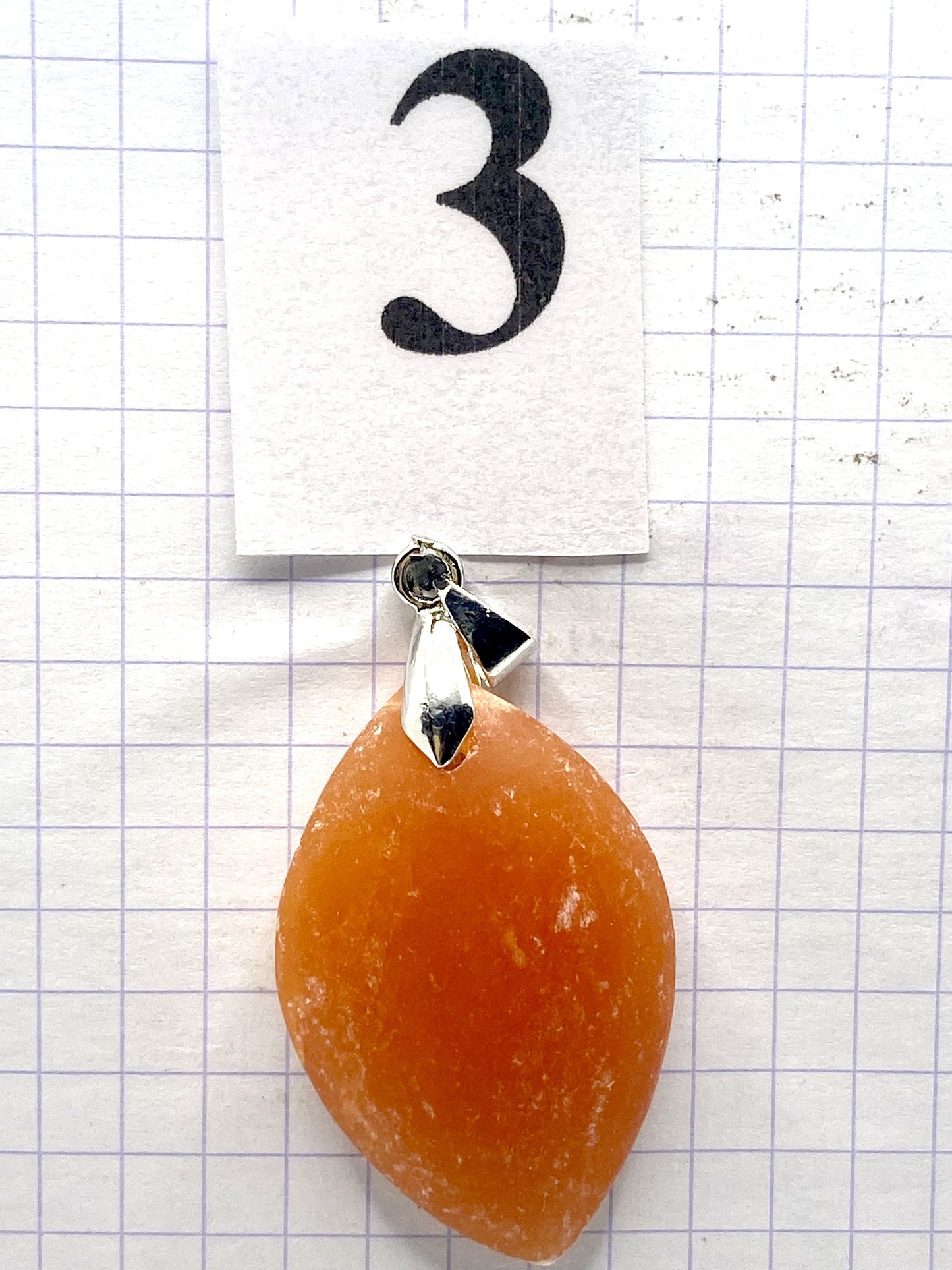 pendentif CALCITE ROUGE