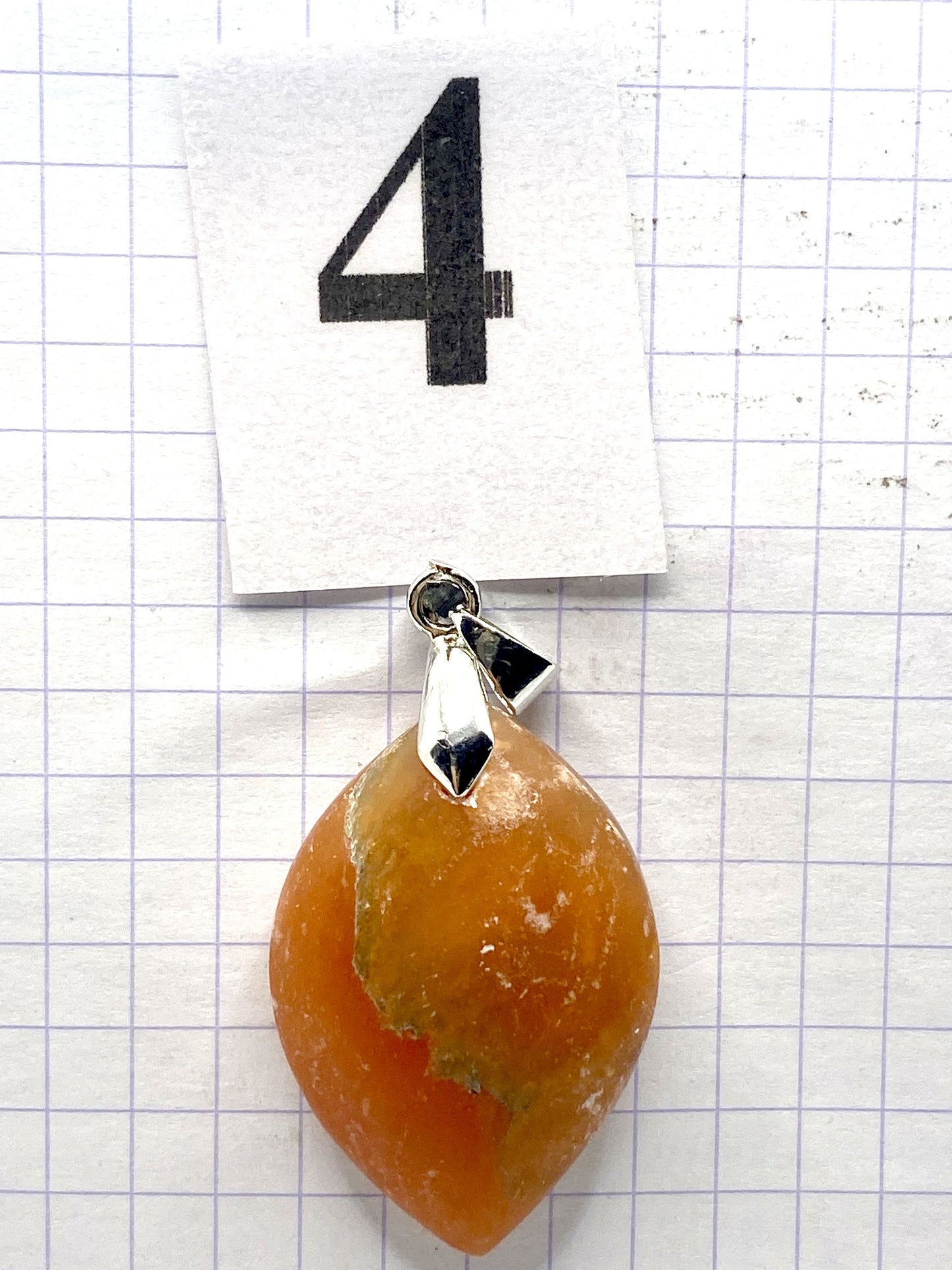 pendentif CALCITE ROUGE