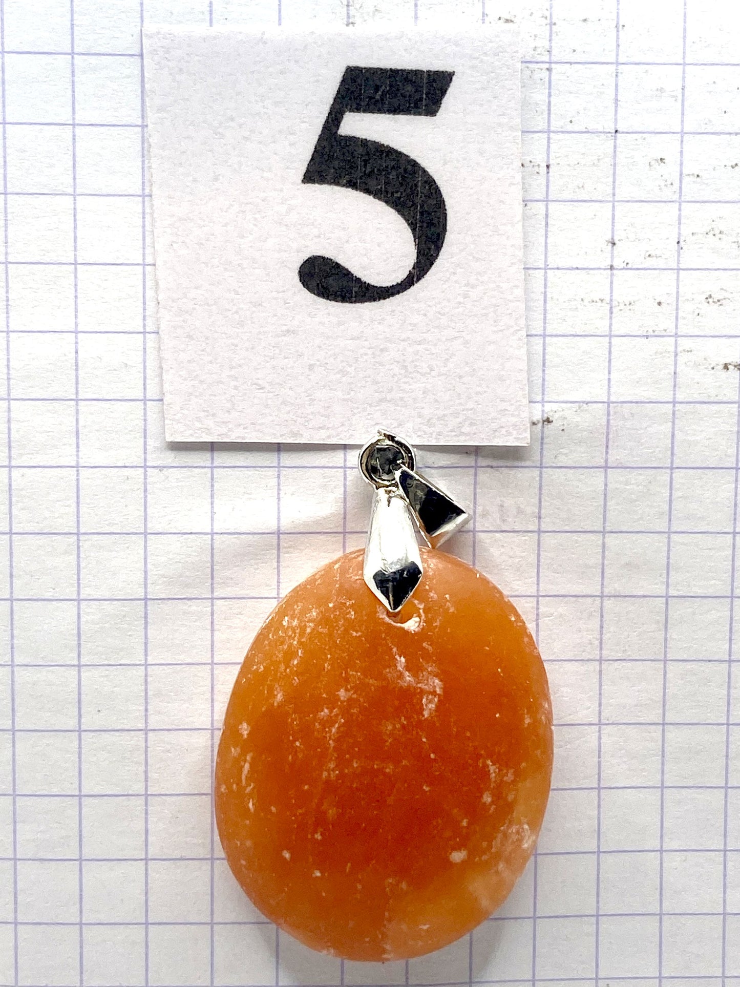 pendentif CALCITE ROUGE