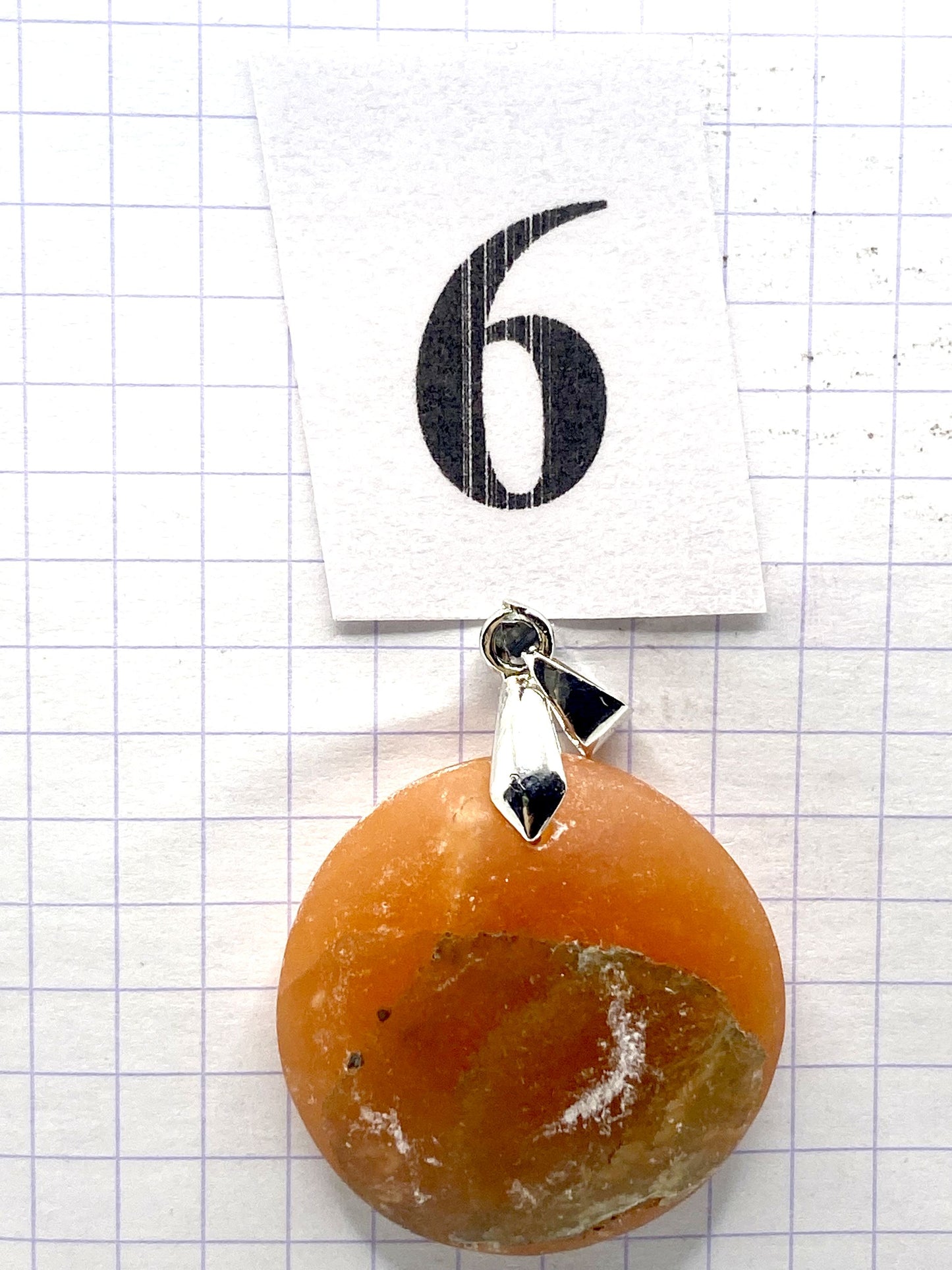 pendentif CALCITE ROUGE