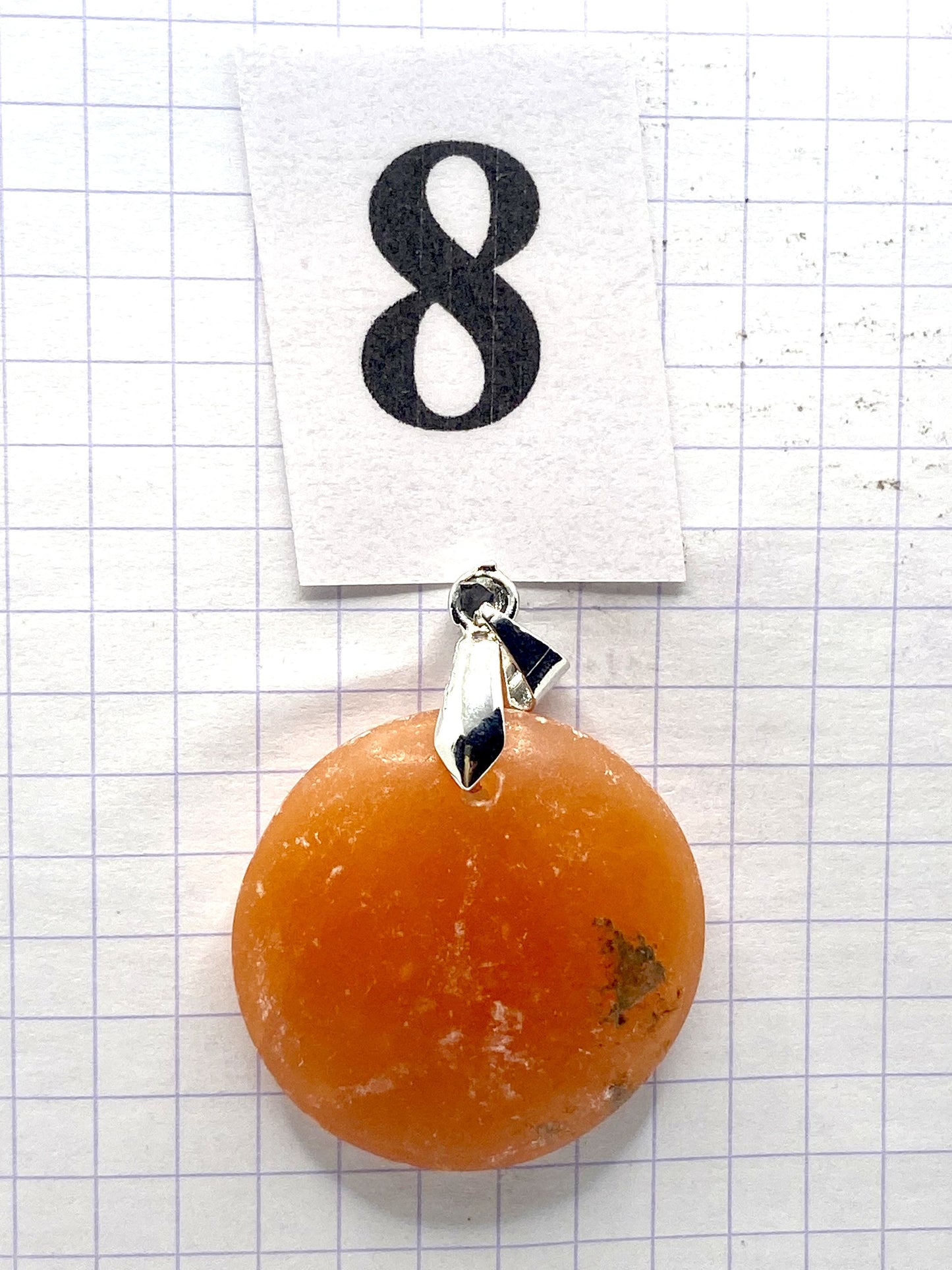 pendentif CALCITE ROUGE